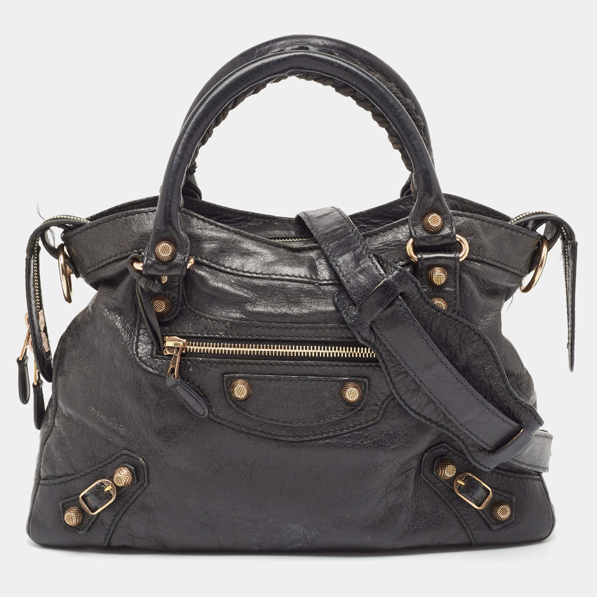 مملوكة مسبقًا Balenciaga Black Leather RGH Town Bag