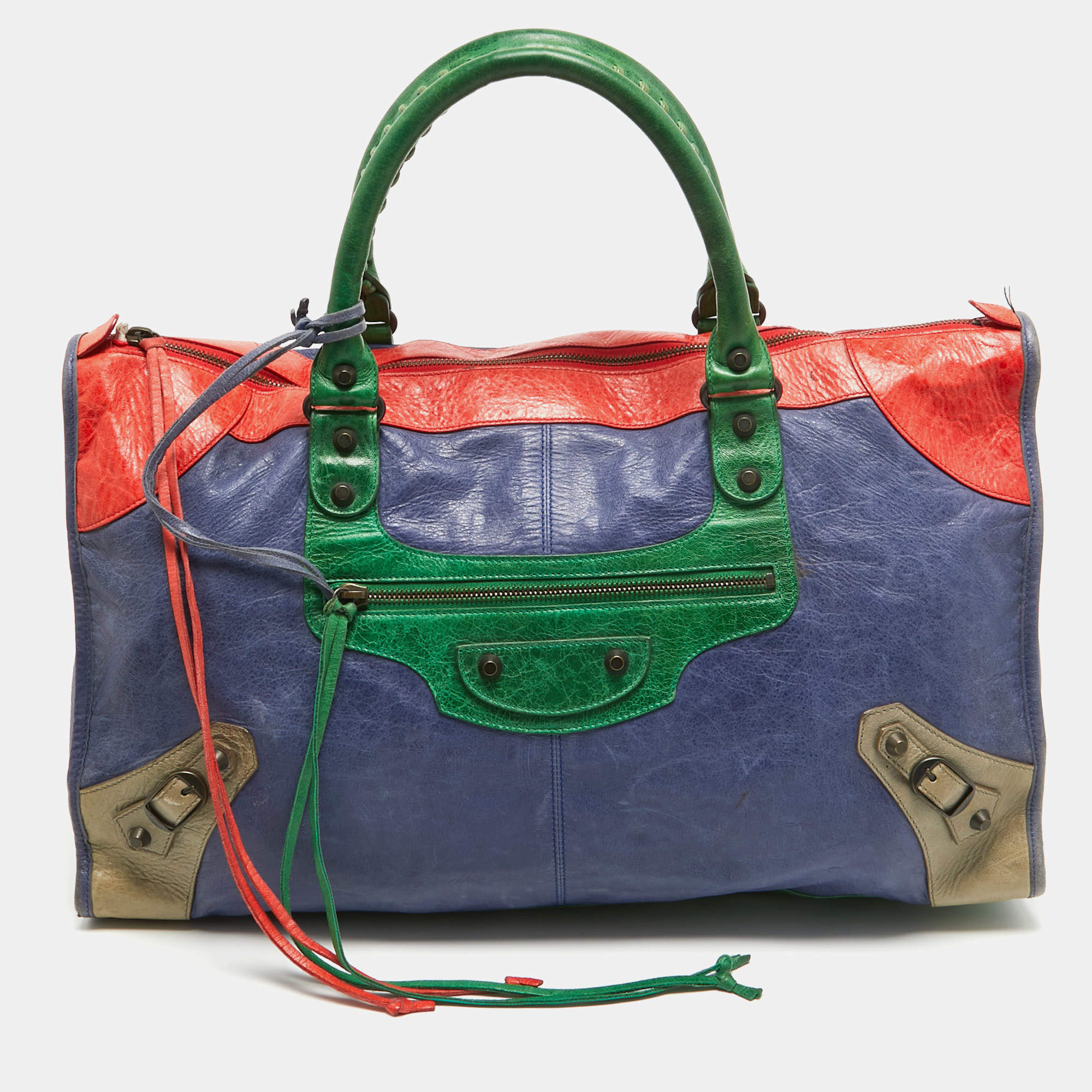 Pre Owned Balenciaga Multicolor Leather RH Work Tote