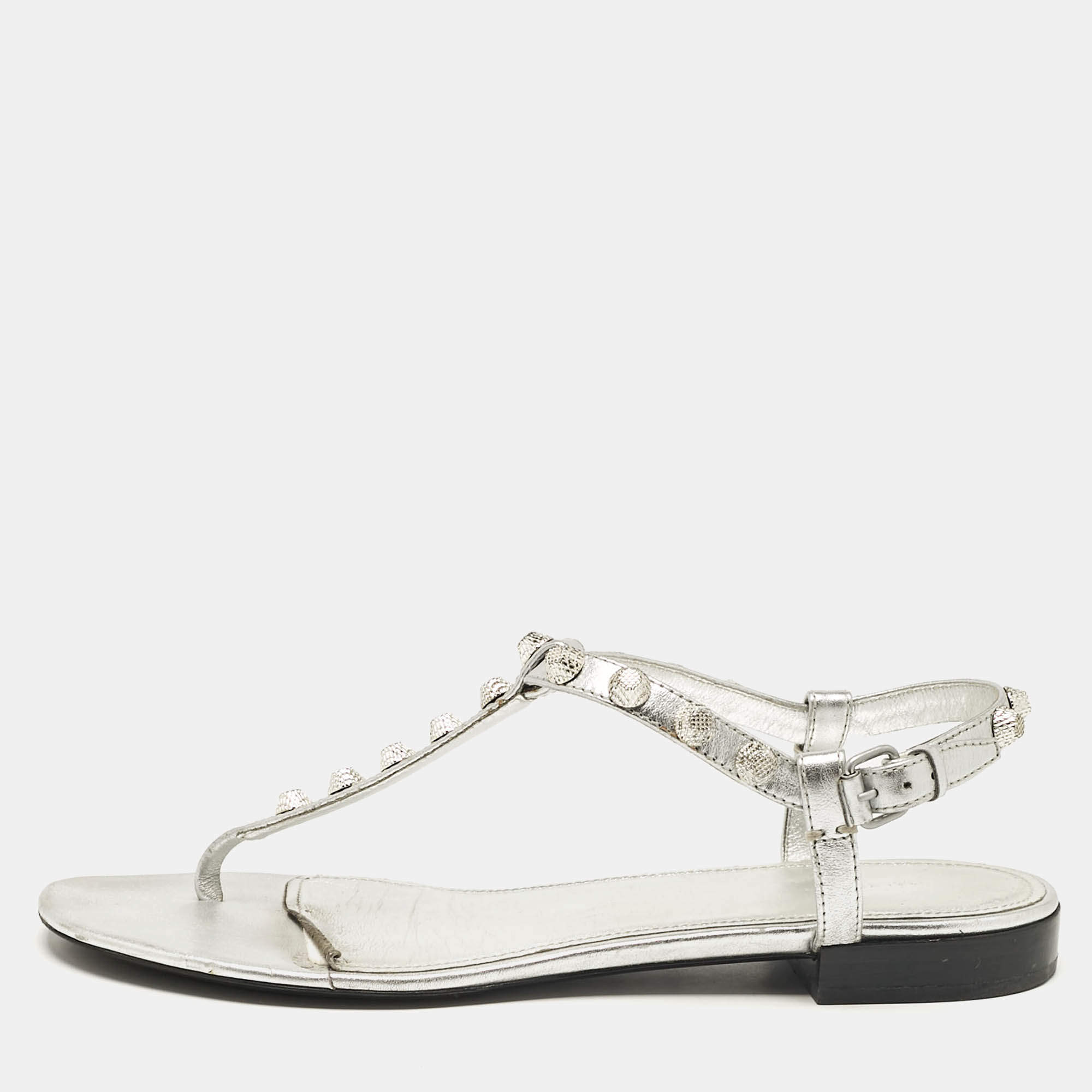 Balenciaga sandals silver online