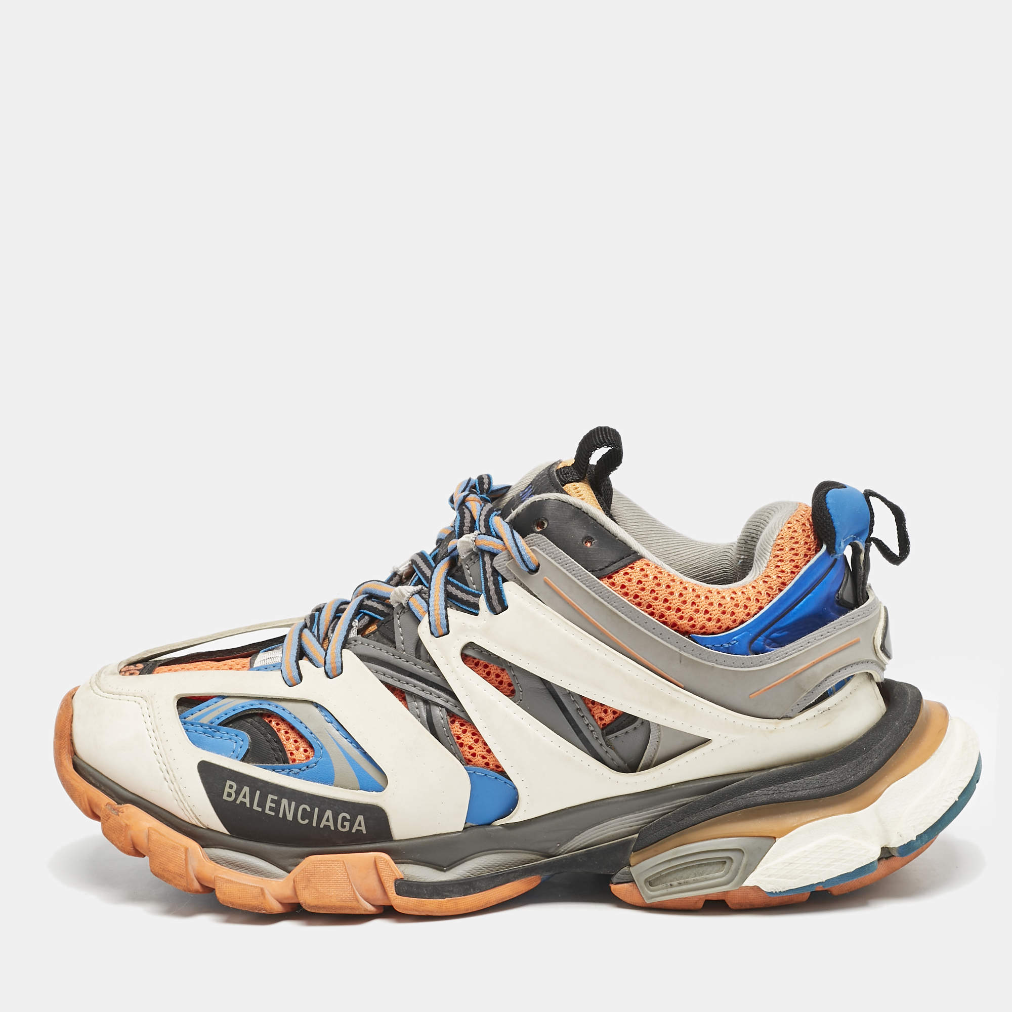 Balenciaga Multicolor Mesh And Synthetic Leather Track 2 Low Top Sneakers Size 39