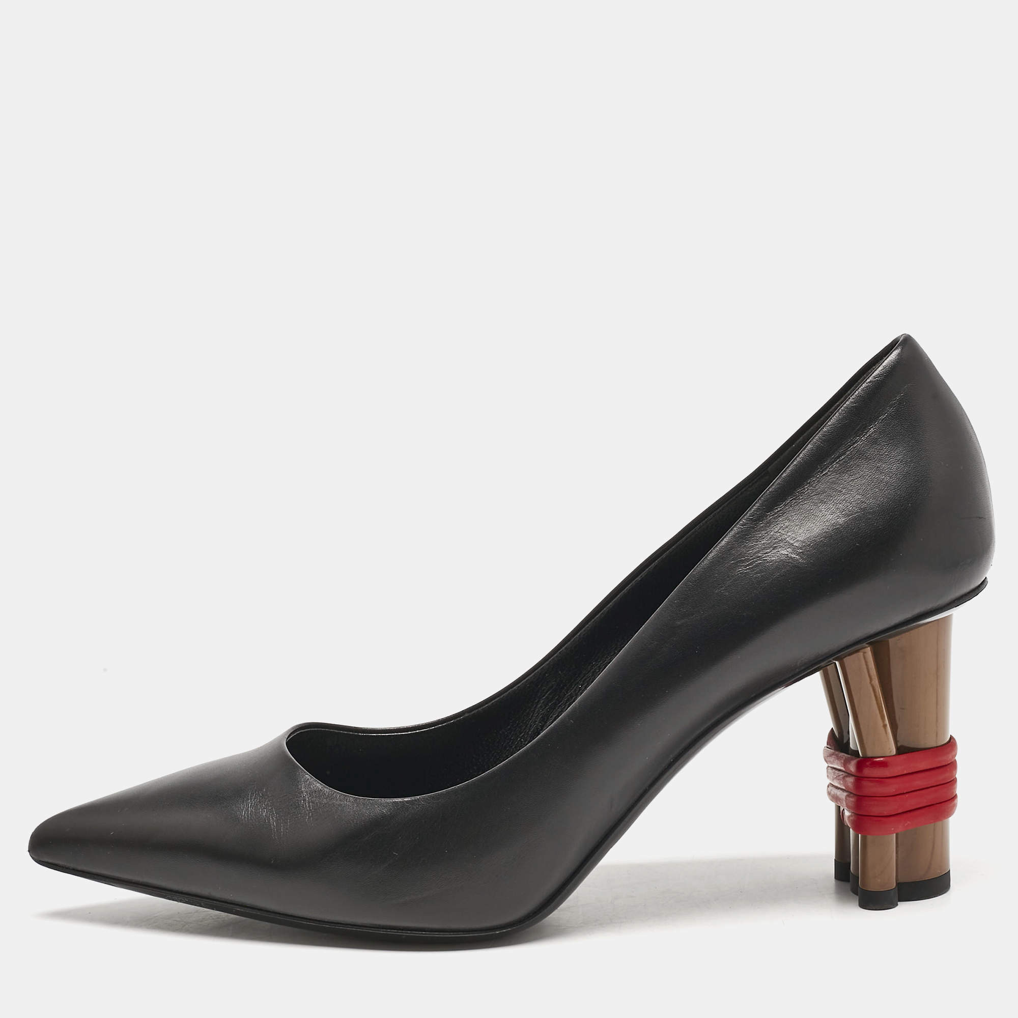 Balenciaga Black Leather Bistrot Pumps Size 39.5