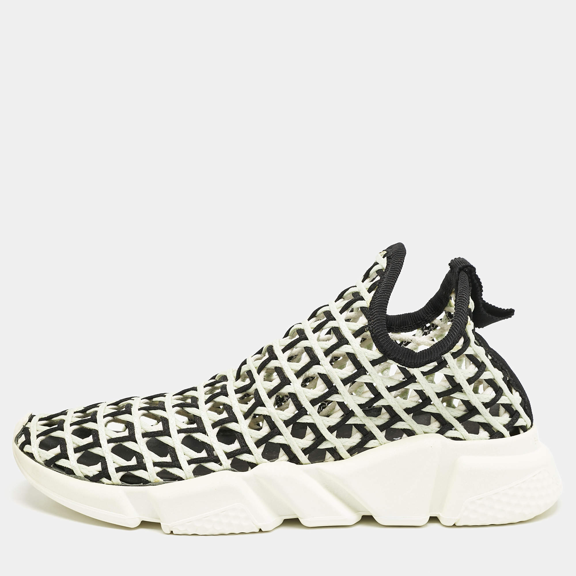 Balenciaga Blue/Black Woven Fabric Speed Slip On Sneakers Size 40