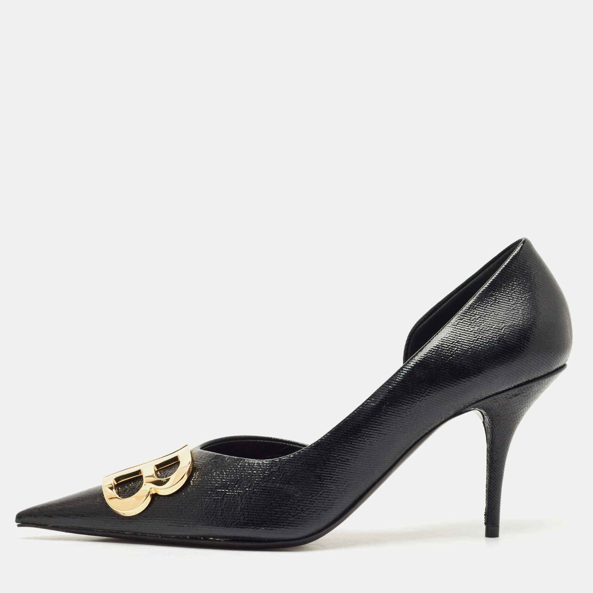 【関税＆送料込み】Balenciaga Pumps Balenciaga Black Leather Cutout Pumps Size 38 Balenciaga | TLC
