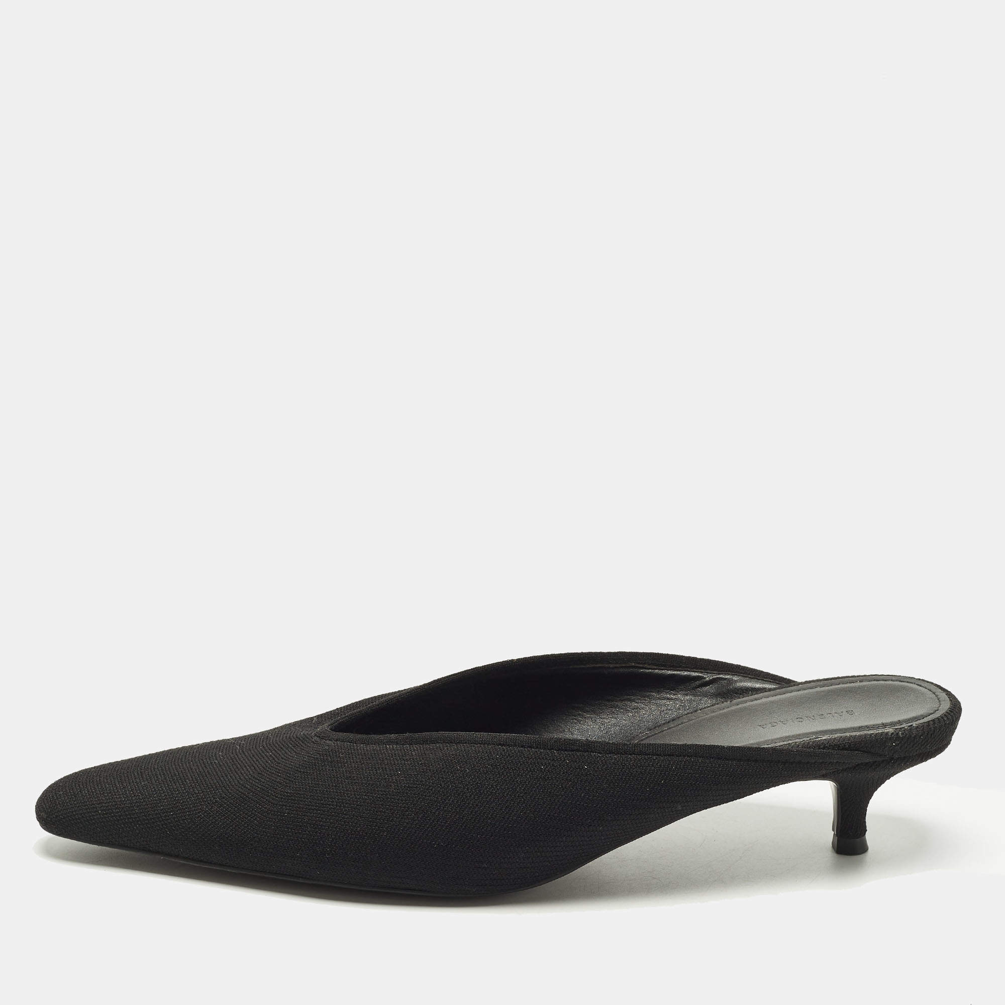 مملوكة مسبقًا صندل بالنسياغا قماش محاك أسود شفرة مقاس 39