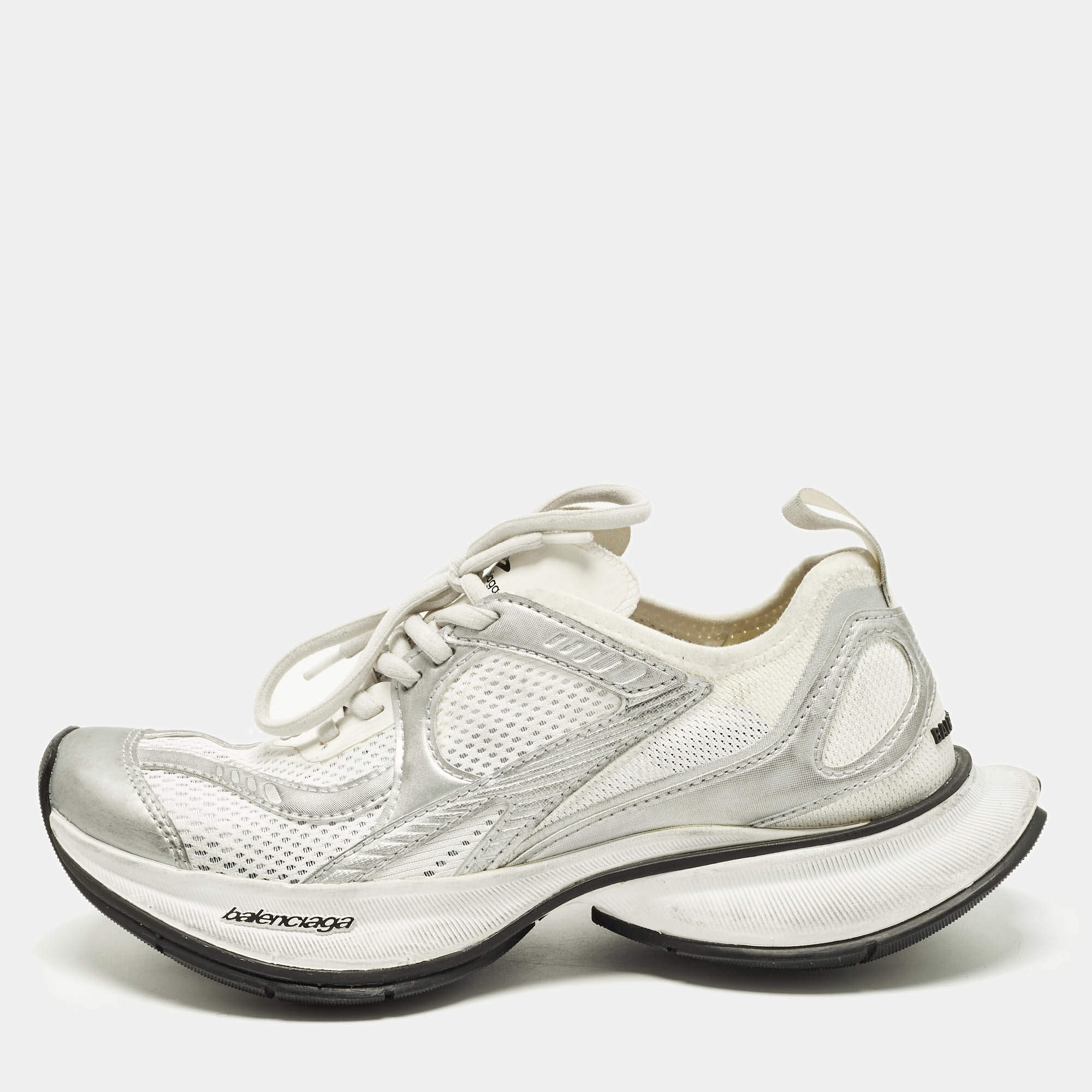 مملوكة مسبقًا Balenciaga Circuit Size 36 White Mesh Low Top Sneakers