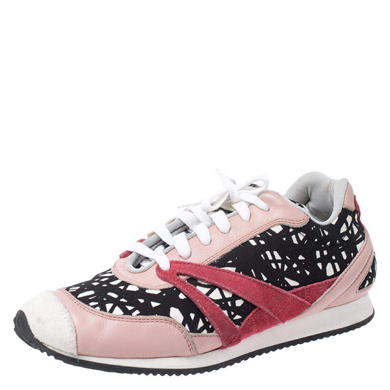 Balenciaga Multicolor Fabric/Leather and Suede Sneakers Size 38