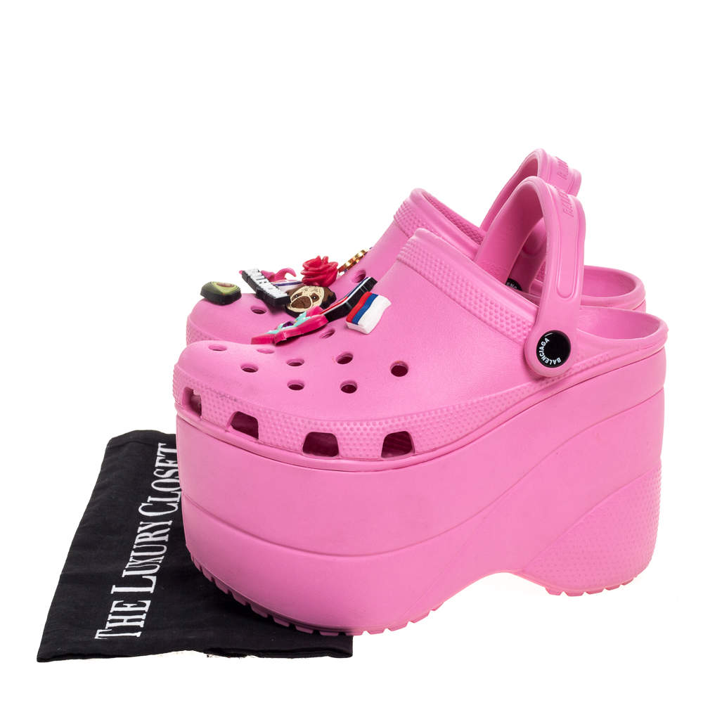 Balenciaga Platform Crocs in Pink and Tan  Hypebeast
