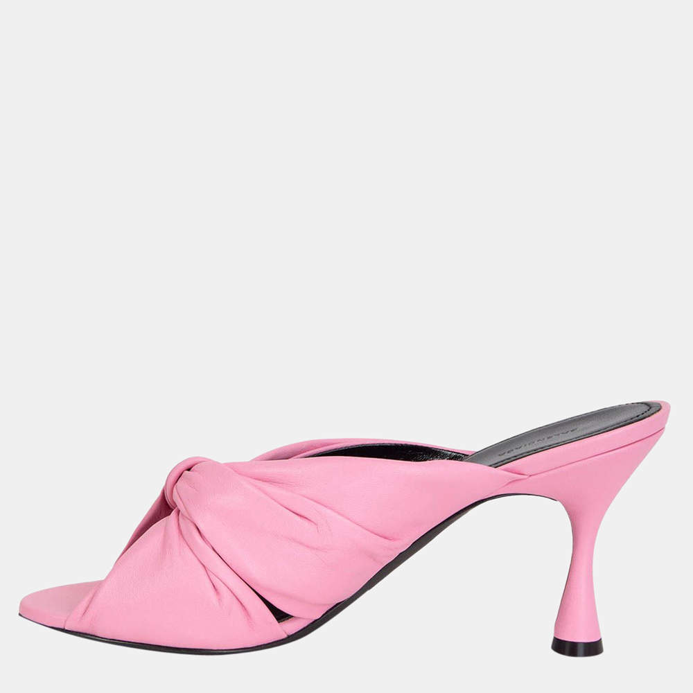 Cagole Leather Mules in Pink  Balenciaga  Mytheresa