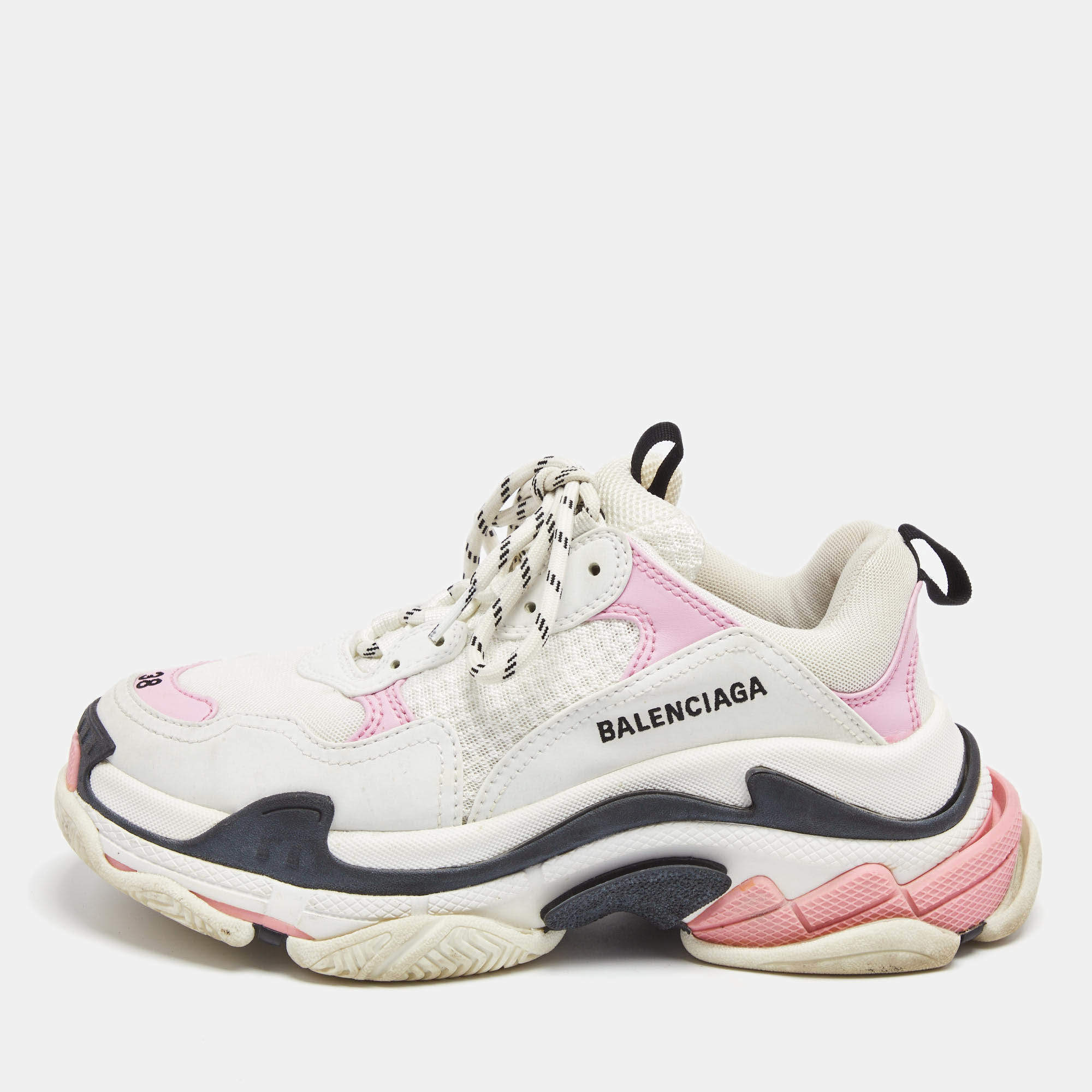 Pink And White Balenciaga Shoes Balenciaga Triple S Pink And White