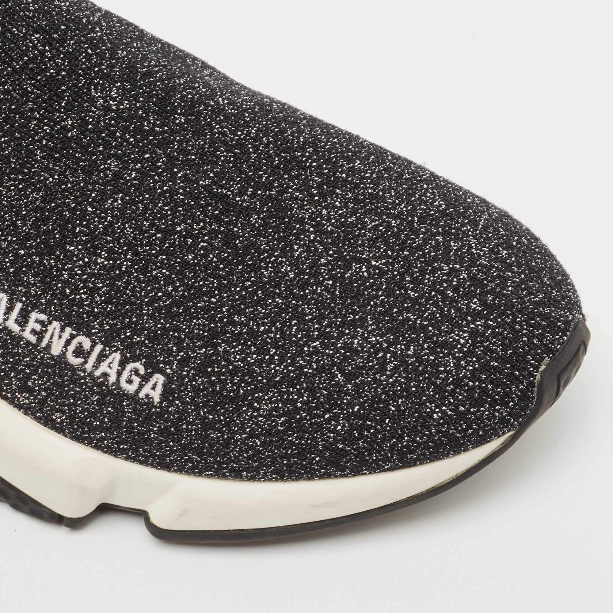 Balenciaga speed cheap trainer womens silver