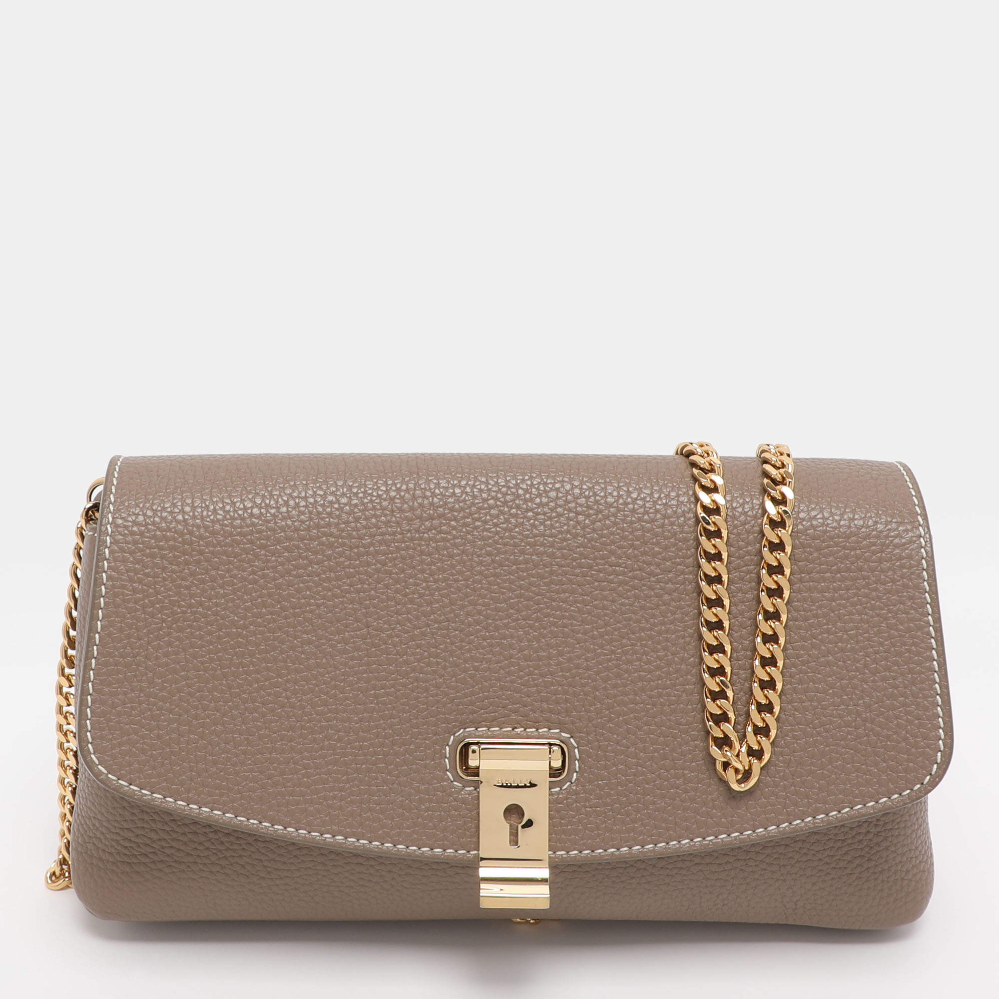 Pre Owned Bally Brown Leather Leena Crossbody Bag