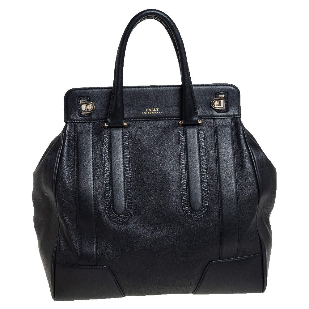 Pre Owned Bally Black Leather Satchel