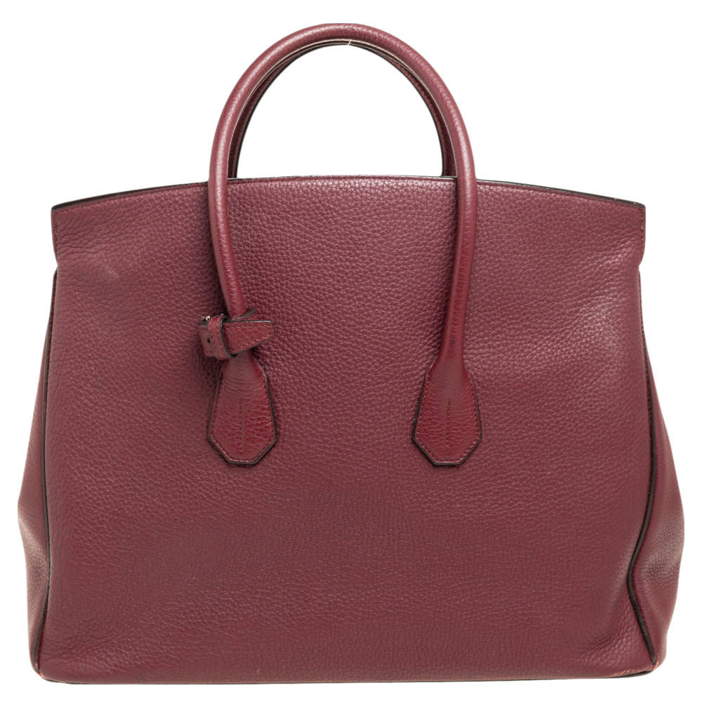 Bally Burgundy Leather Large Sommet Tote Bally | TLC