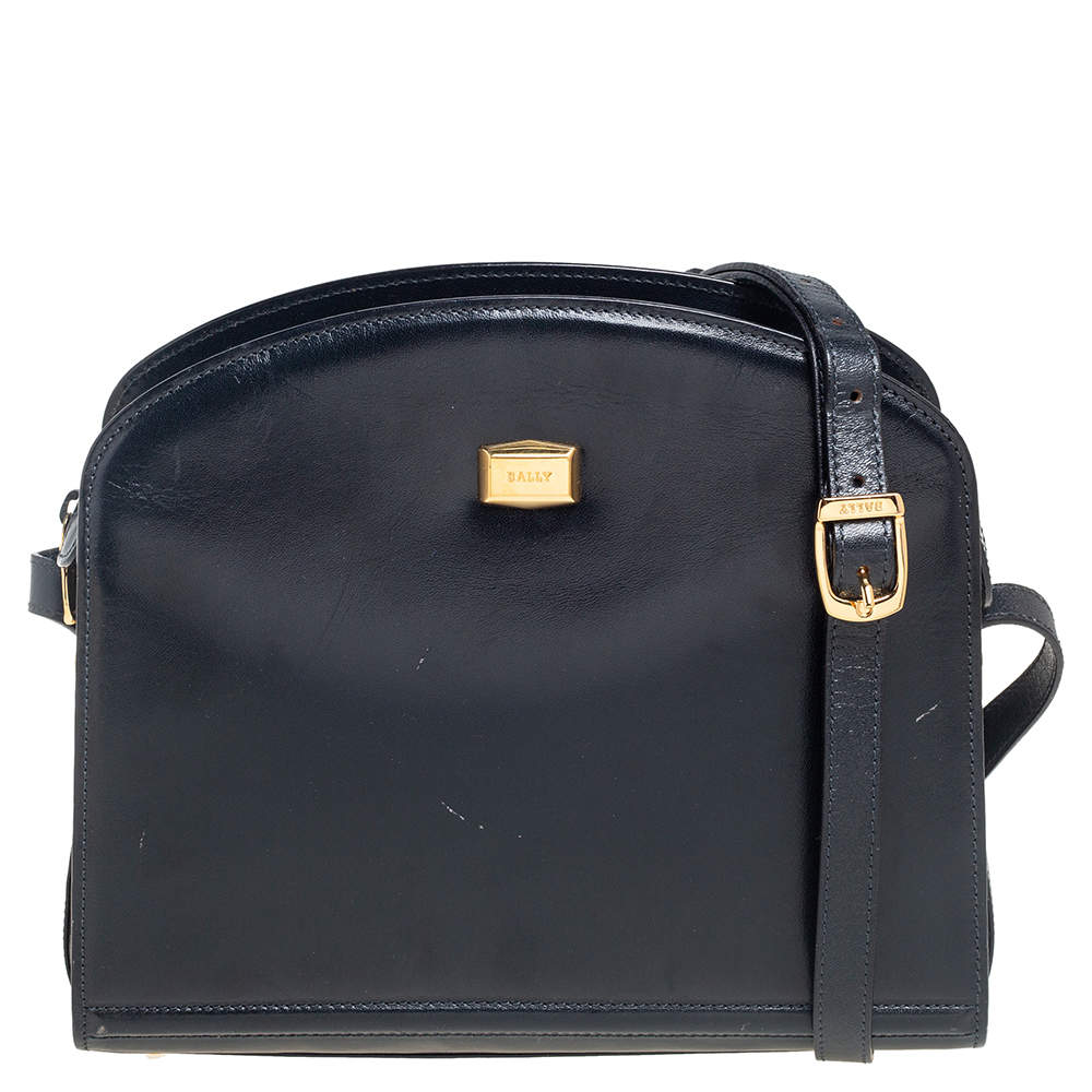 Pre Owned Bally Navy Blue Crossbody Bag