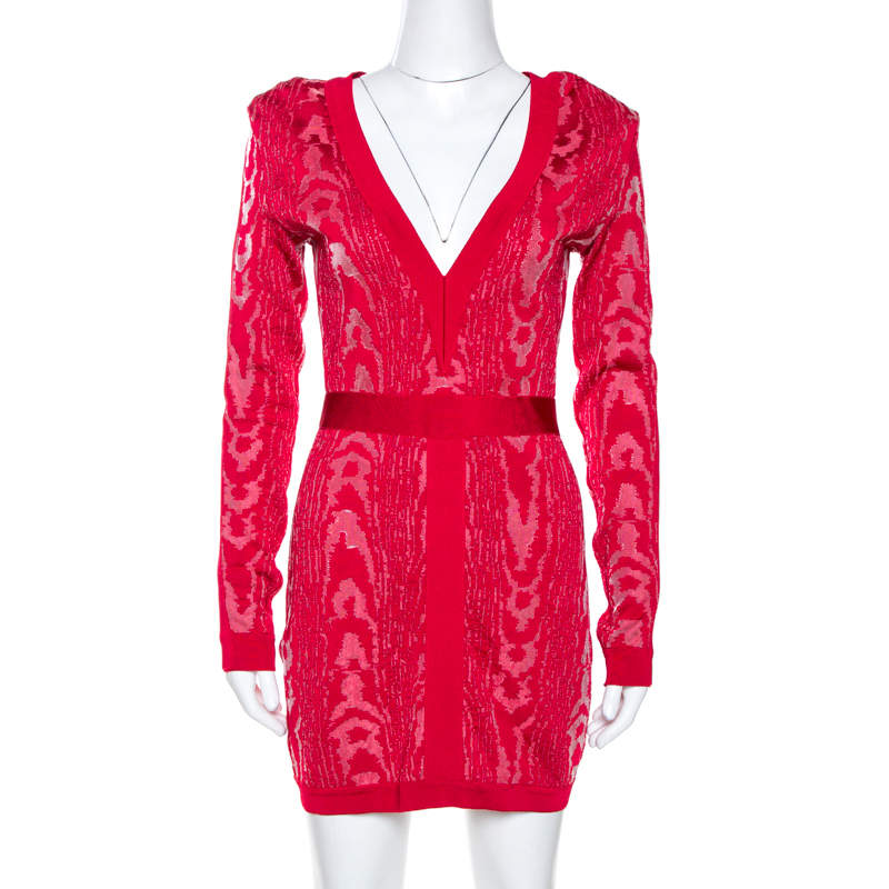 balmain red dress