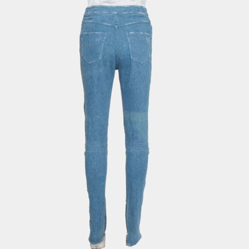 デニム・ジーパン BALMAIN Women Denims CF1MA120DE04 Blue Flared denim jeans blue blue - Women | BALMAIN