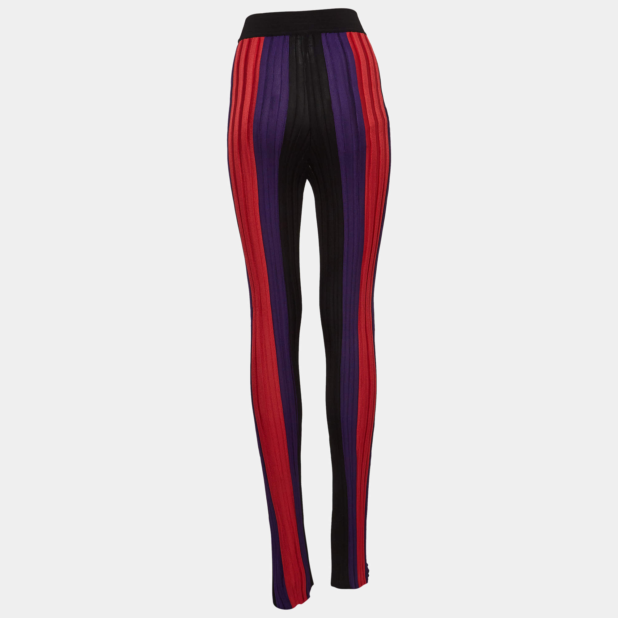 Balmain Multicolor Patterned Knit Elasticated Waist Pants S