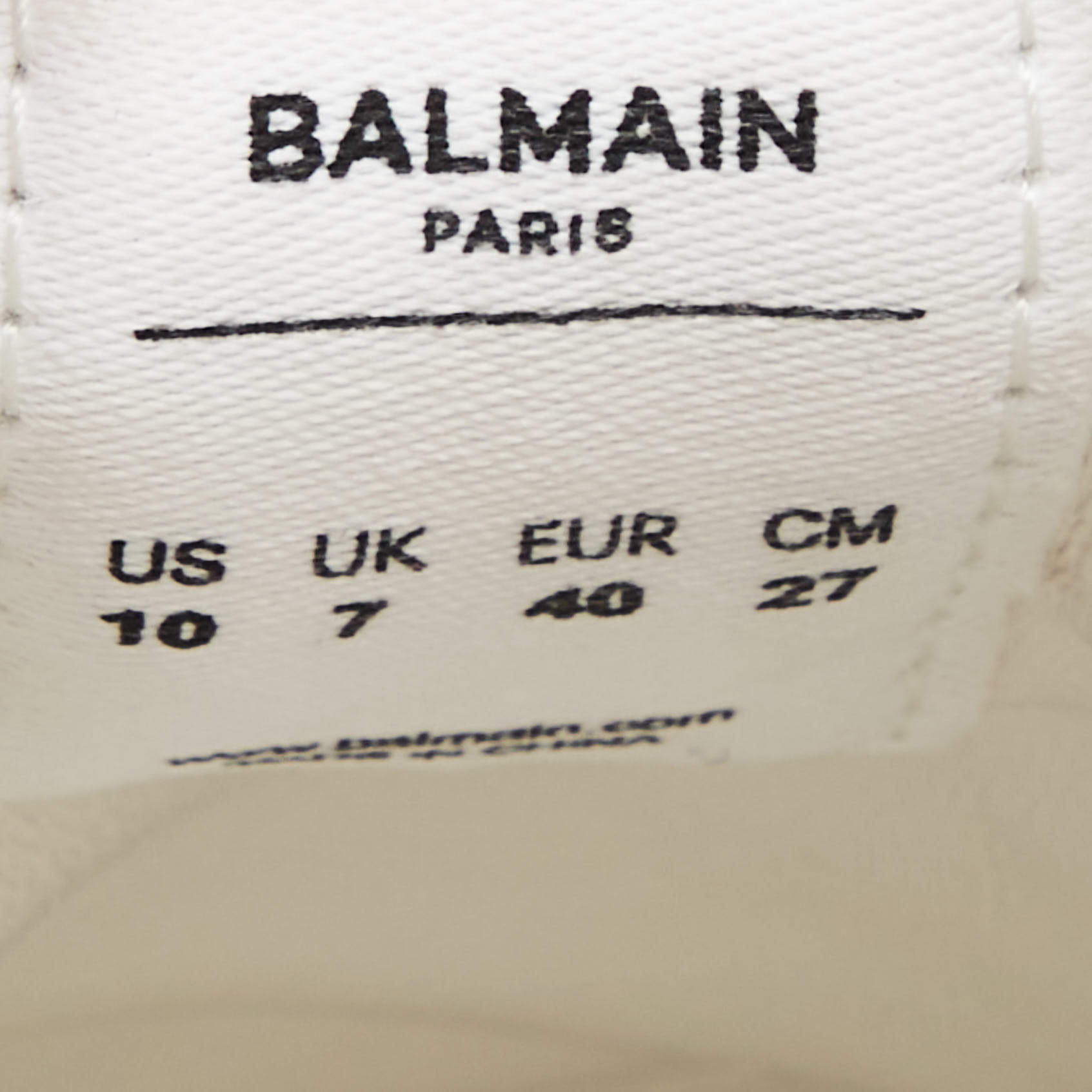 Leather trainers Balmain White size 42 EU in Leather - 25632495