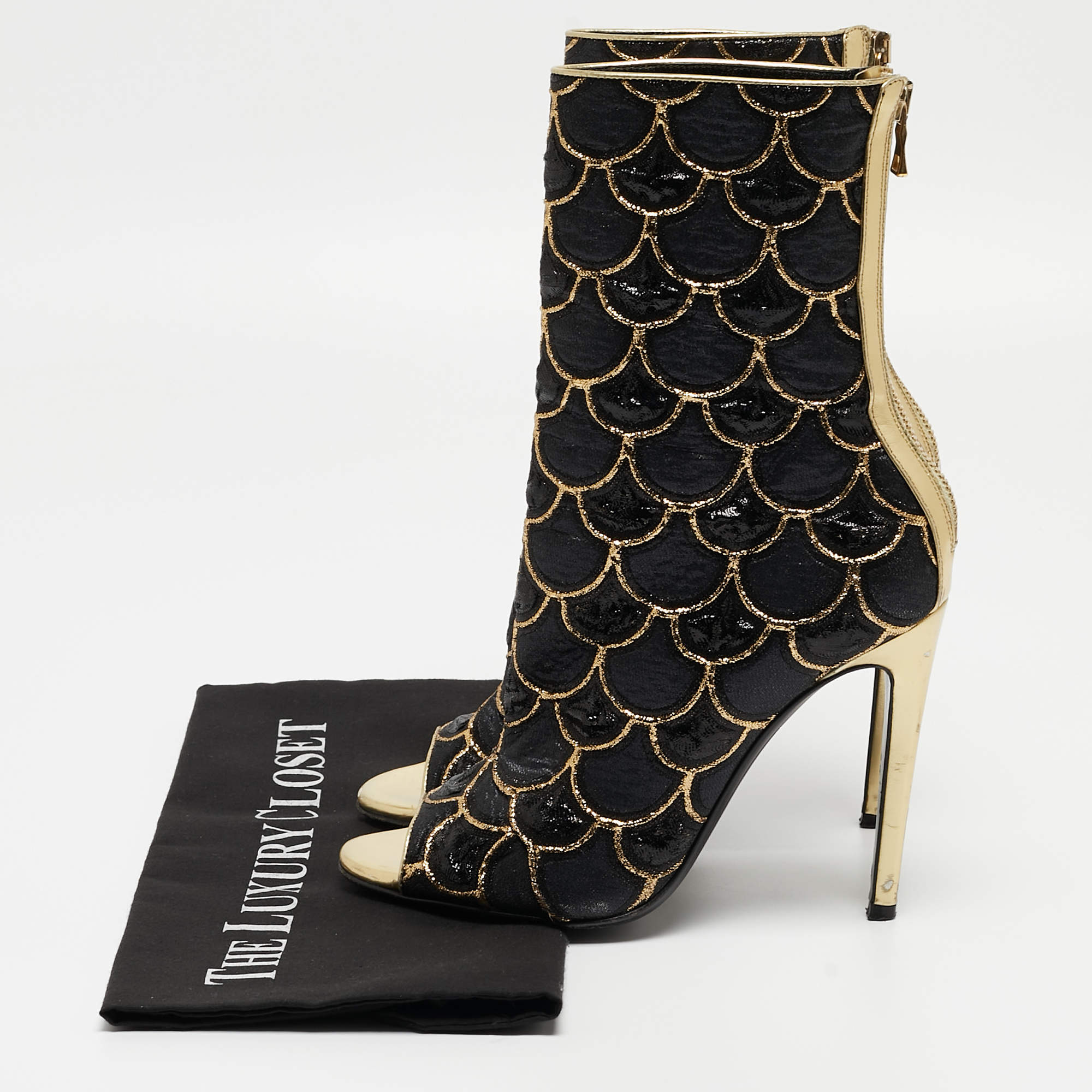 Balmain open store toe boots