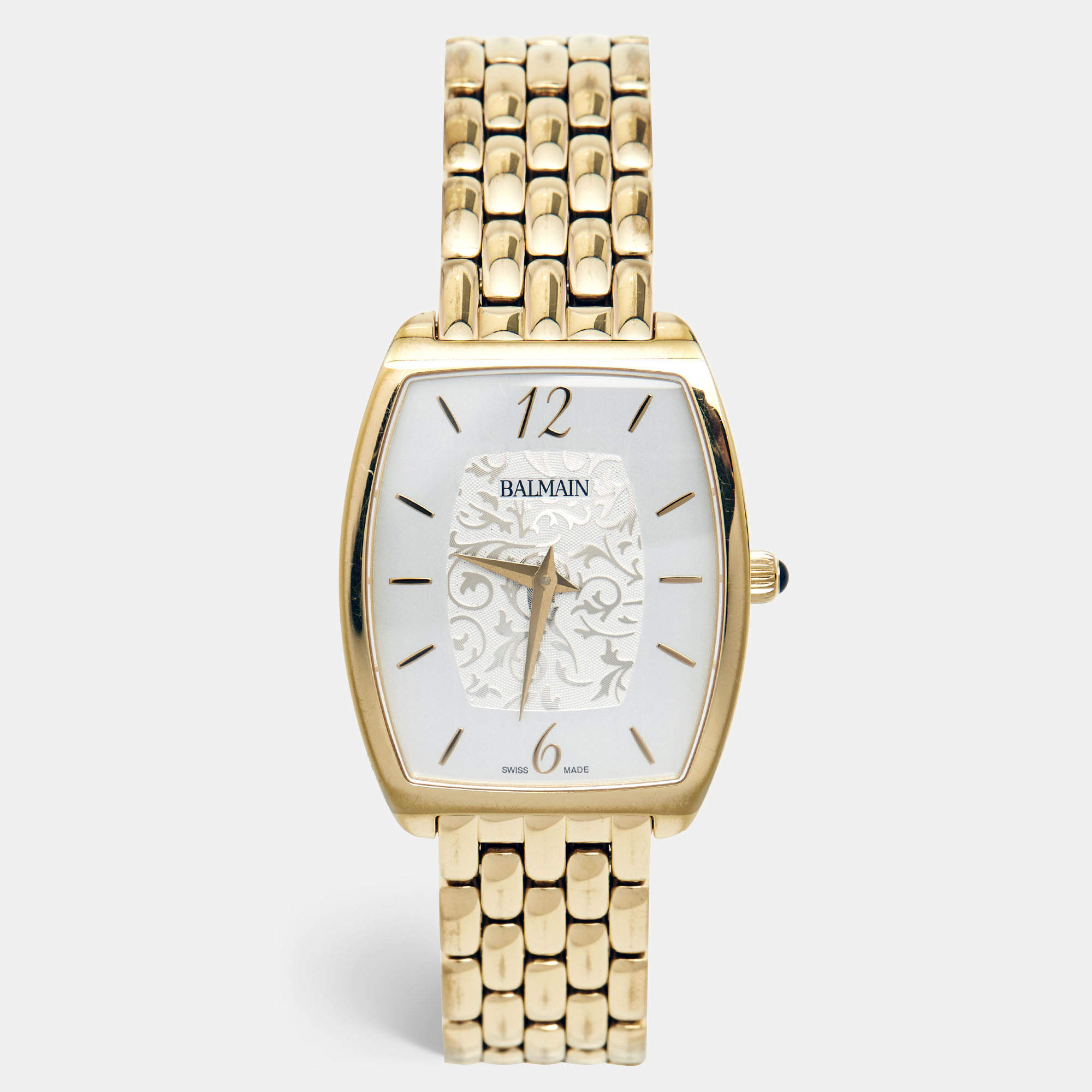 Pre Owned Balmain SIlver Gold Plated Stainless Steel Arcade B.1730.33.14 Women's Wristwatch 30 mm