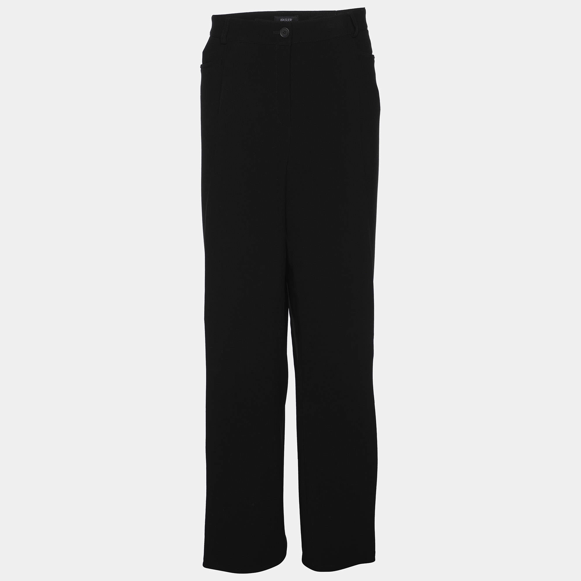 Pre Owned Basler Black Crepe Bootcut Jenny Trousers XXL