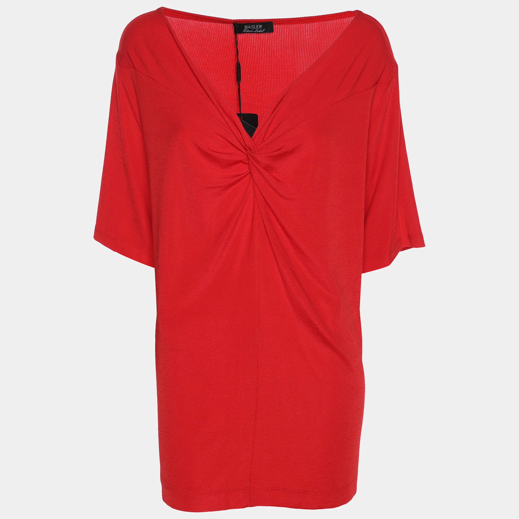 Pre Owned Basler Red Jersey V Neck Tops XL