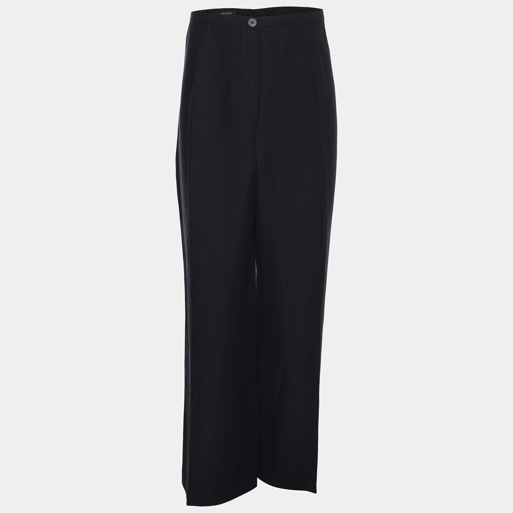 Pre Owned Basler Navy Blue Linen Trousers XXXL