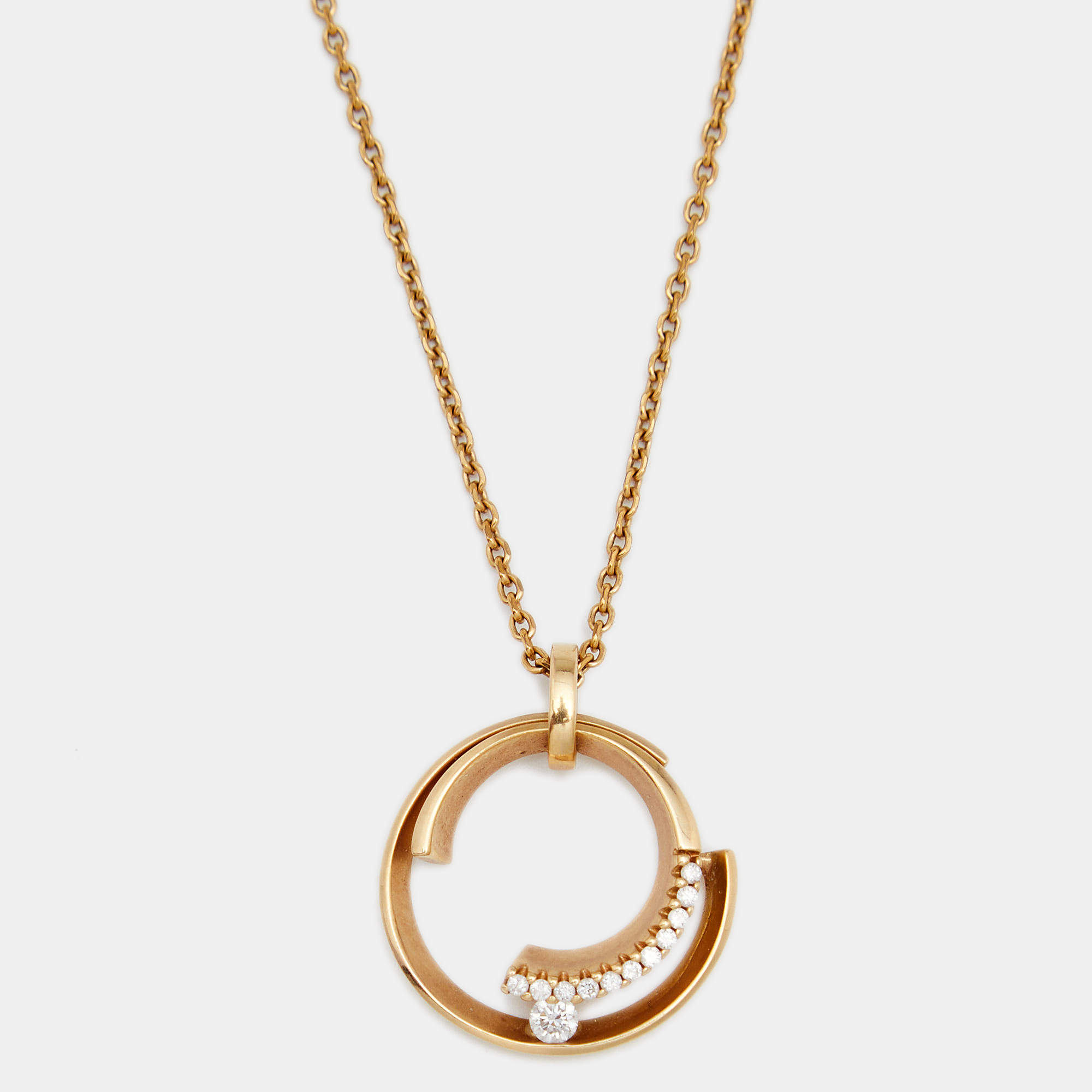 Bernhard H. Mayer Emma Infinite Diamond 18k Yellow Gold Pendant 