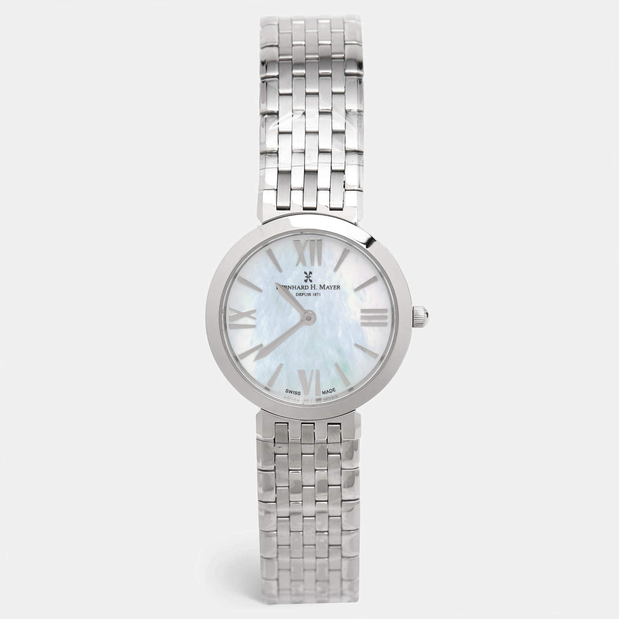 Bernhard H. Mayer Mother Of Pearl Stainless Steel Thalia 41702.595.1 Women's Wristwatch 27.50 mm