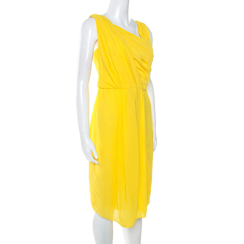 hugo boss yellow dress