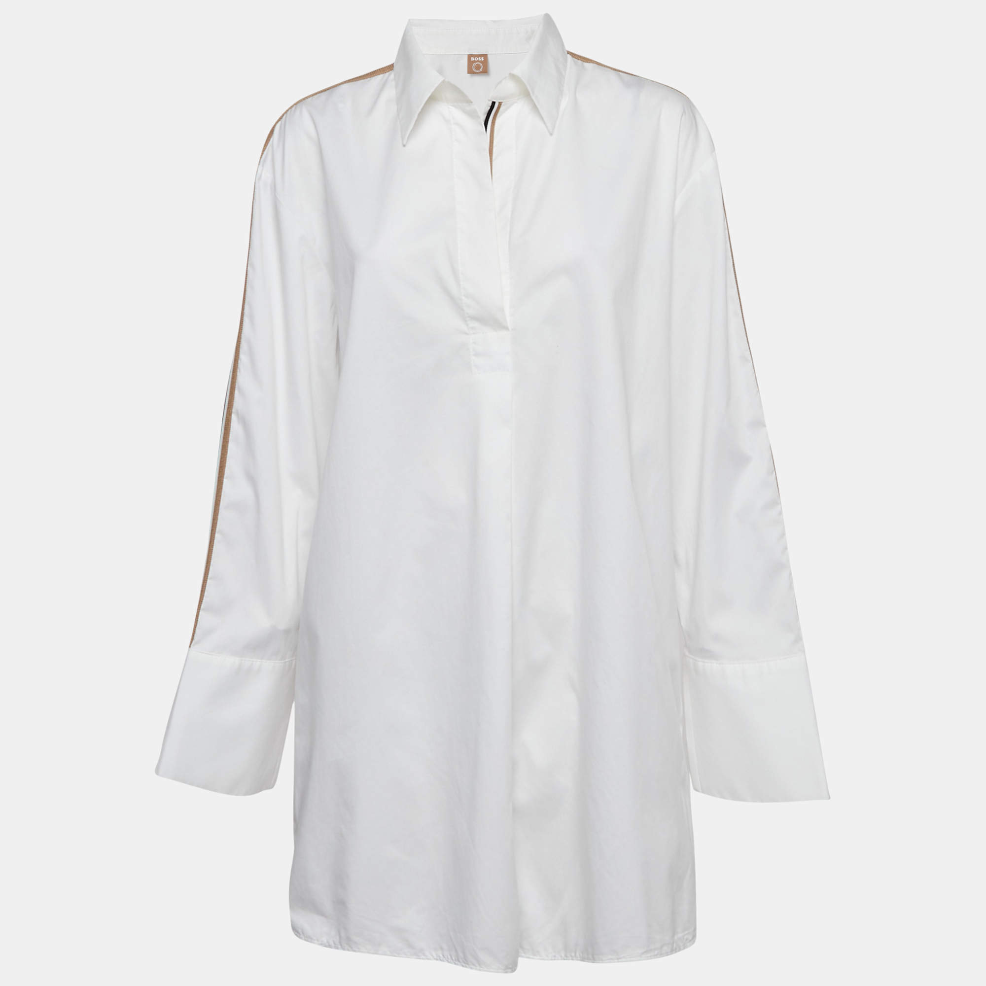 Boss By Hugo Boss White Cotton Bicona Blouse L