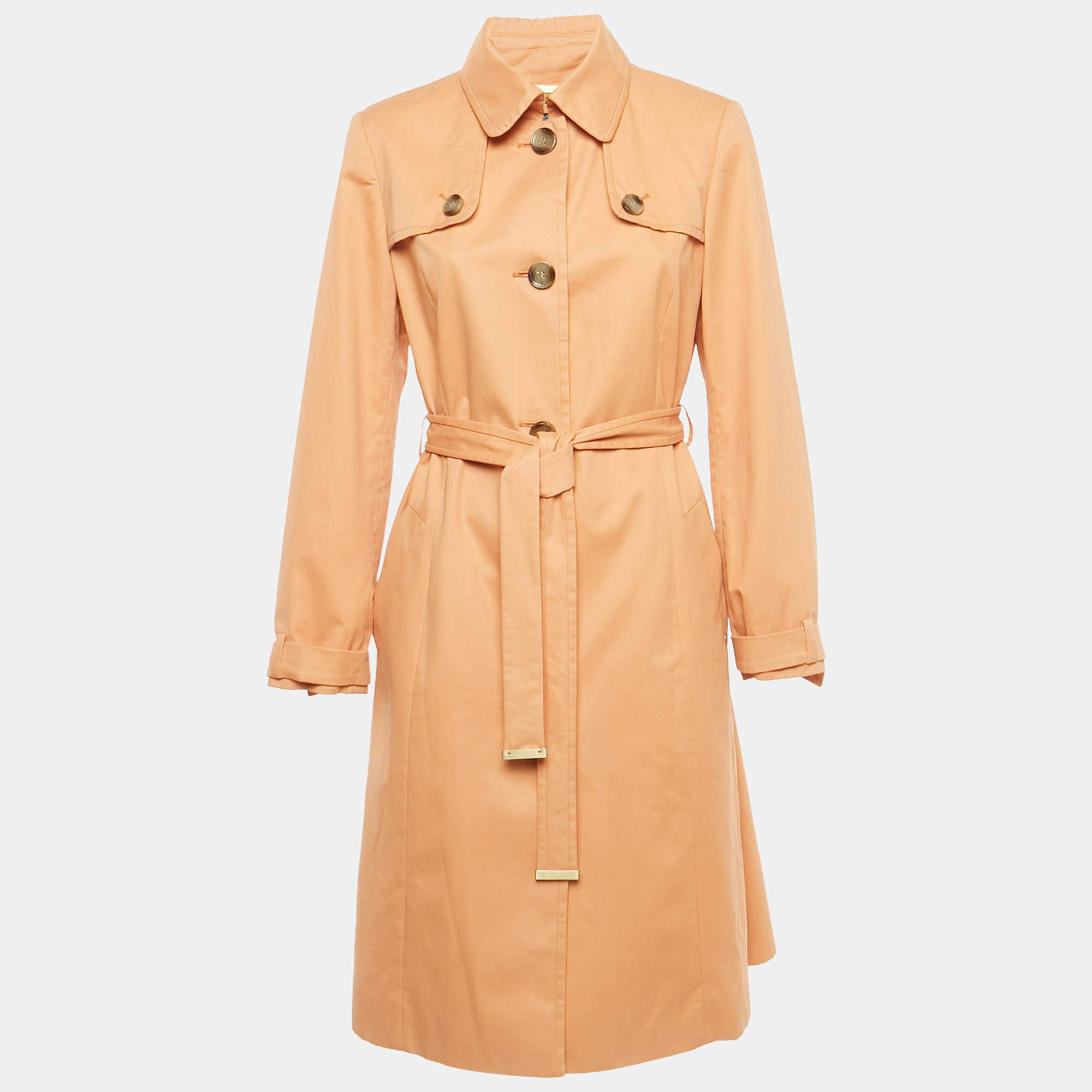 Pre Owned معطف بوس باي هوغو بوس قطن خوخي برتقالي بزر واحد متوسط