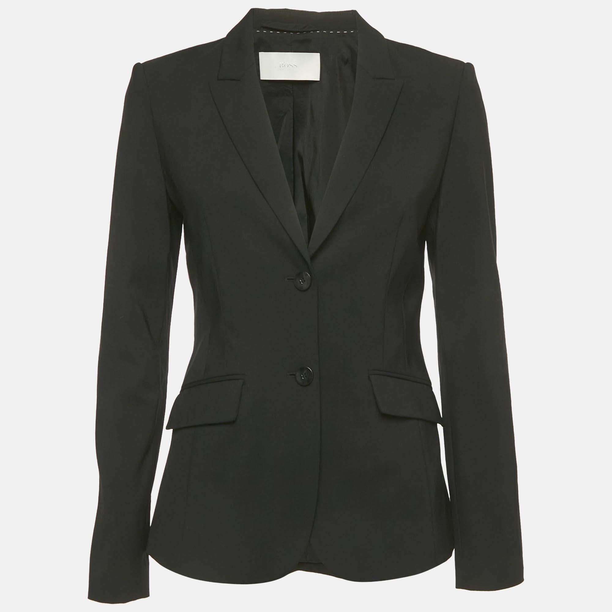 Pre Owned جاكيت بليزر بوس باي هوغو بوس جولي أسود صوف صغيرة