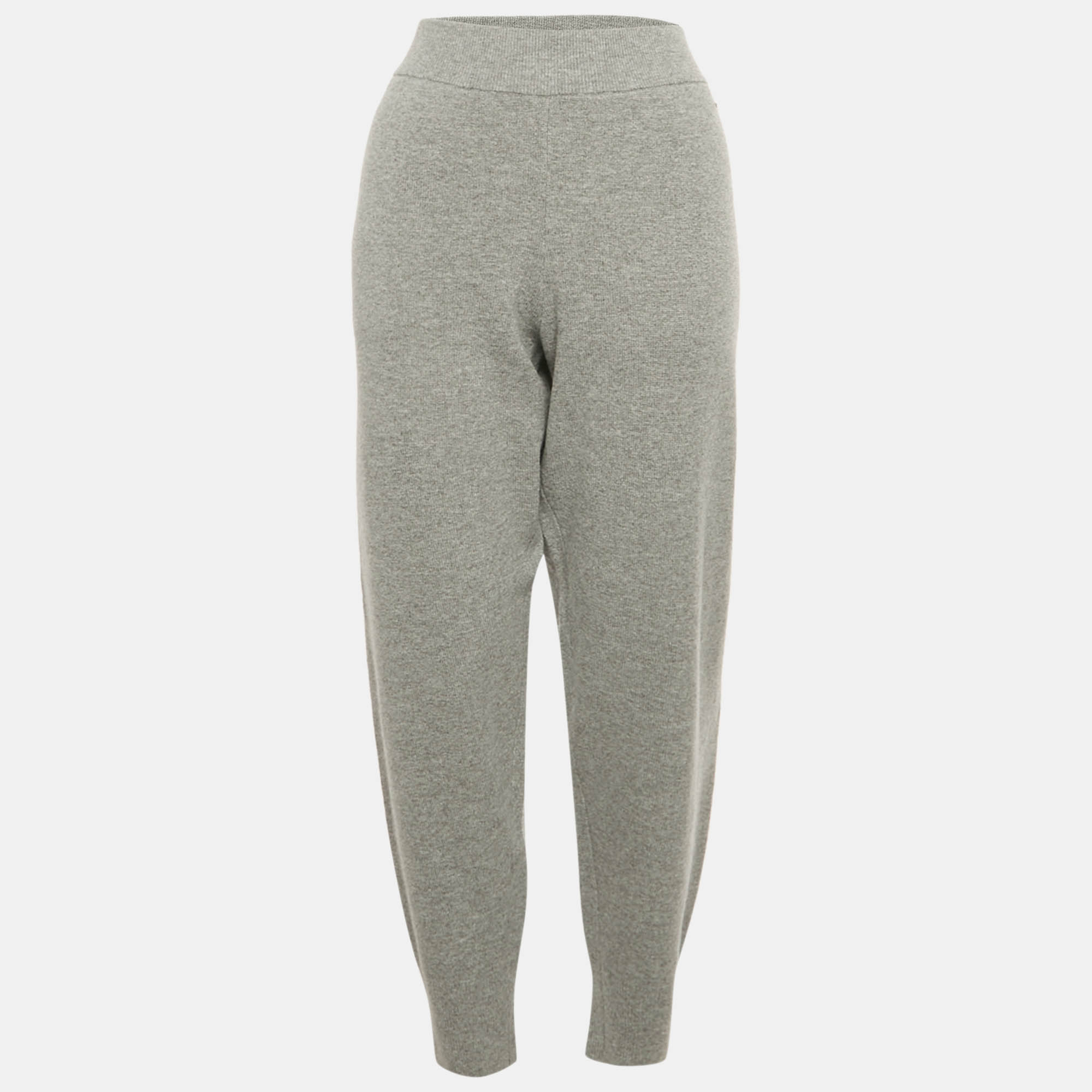 Pre Owned Boss By Hugo Boss Grey Wool Knit Faboosia Sweatpants L
