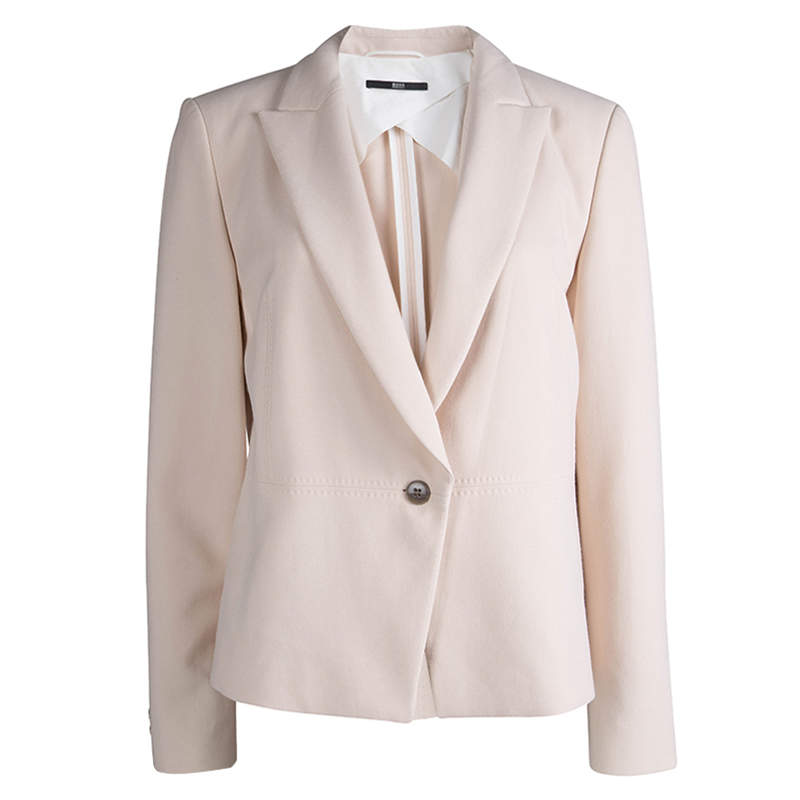 Pre Owned Boss By Hugo Boss Pink Janimi Blazer M