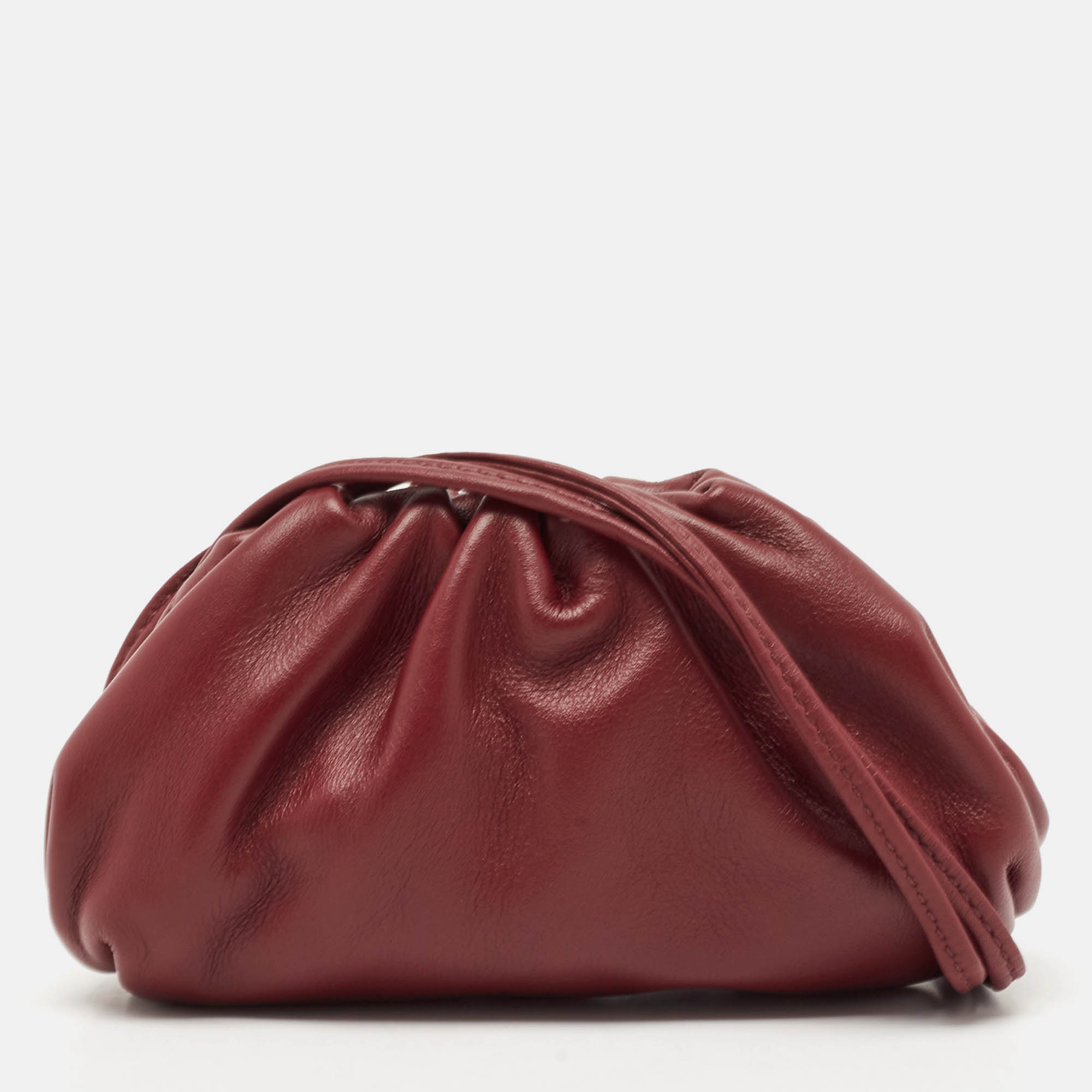 Bottega Veneta Burgundy Leather Extra Mini The Pouch