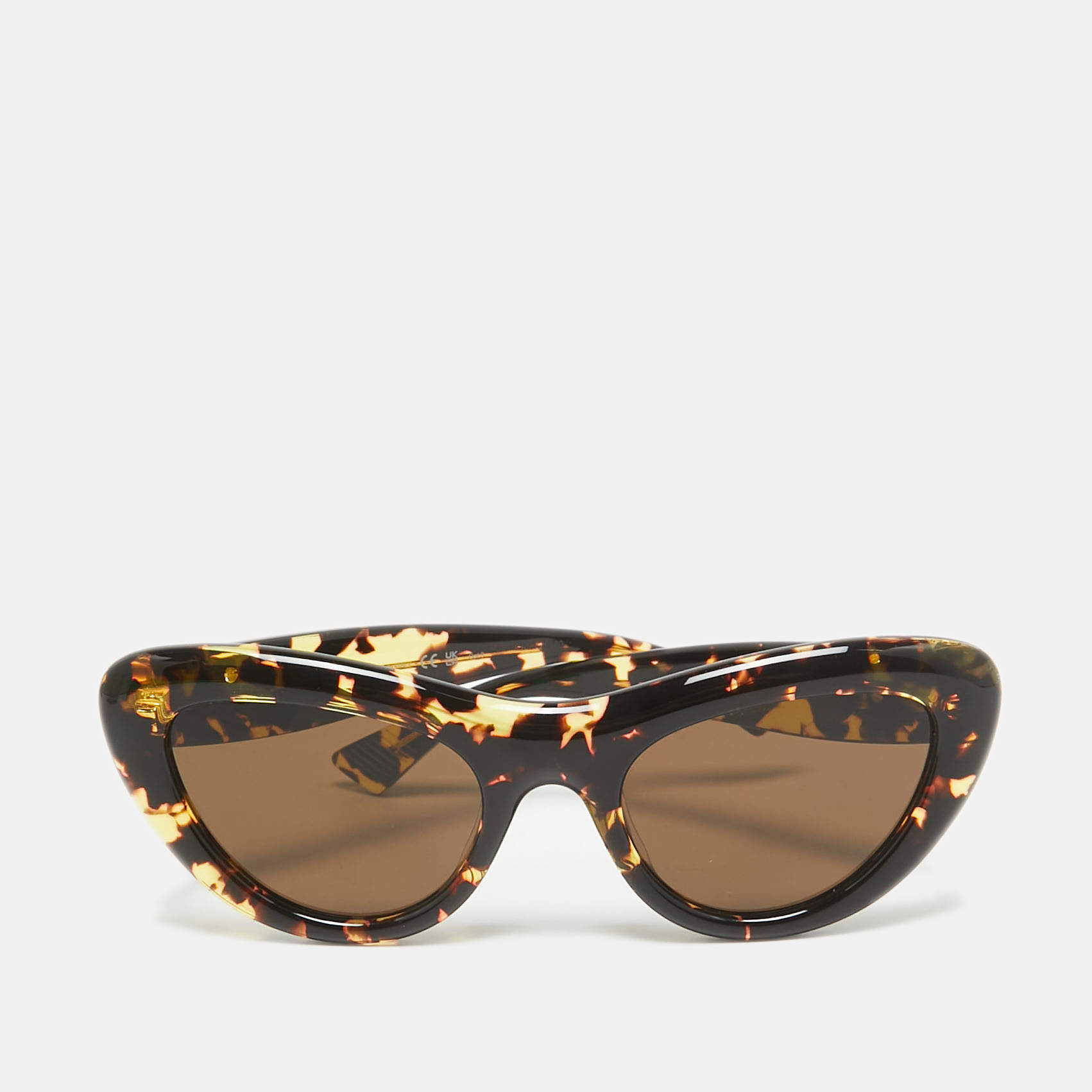 Bottega Veneta Tortoise Brown BV1282S Bombe Cat Eye Sunglasses