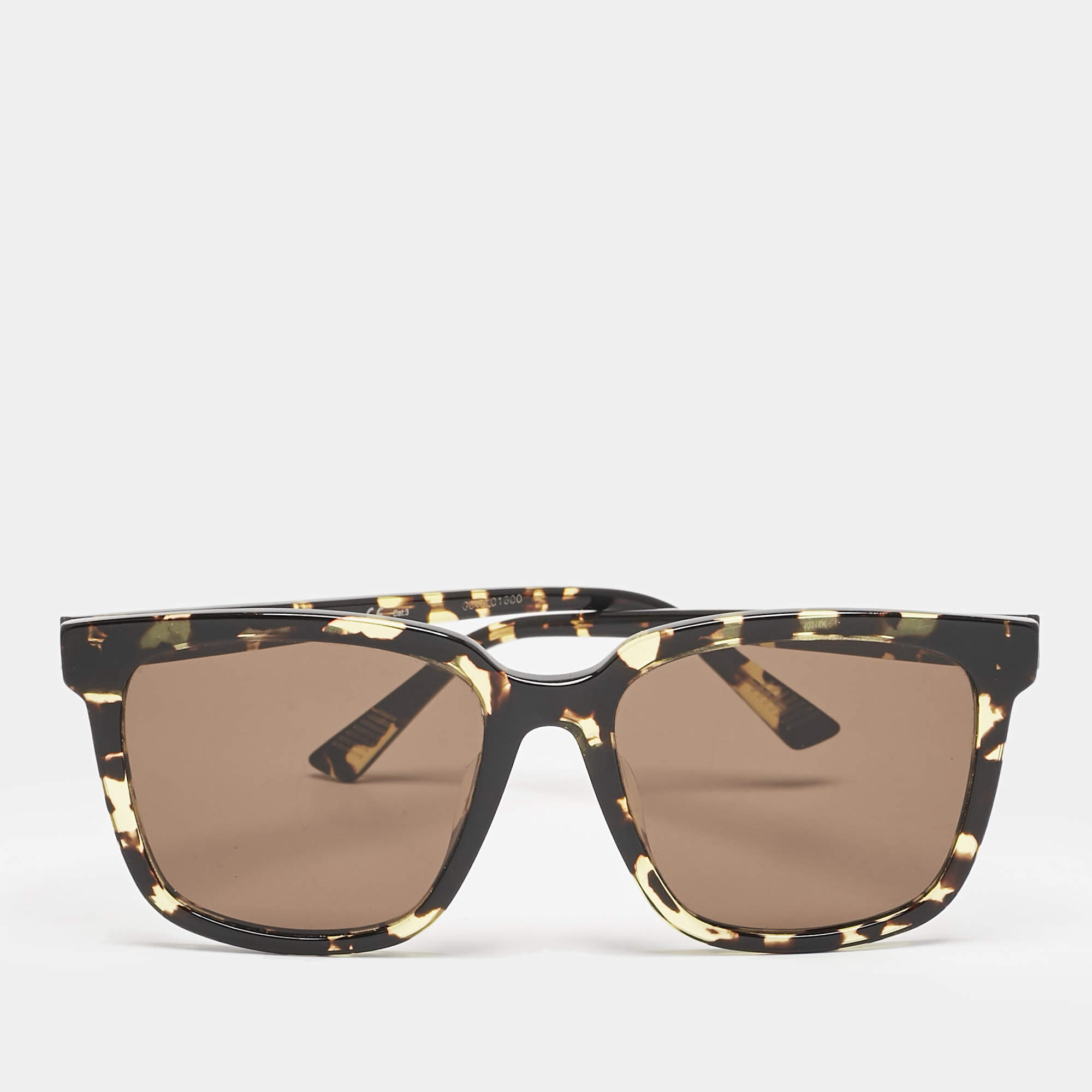 Pre Owned Bottega Veneta Brown/Black BV1021SK Square Sunglasses