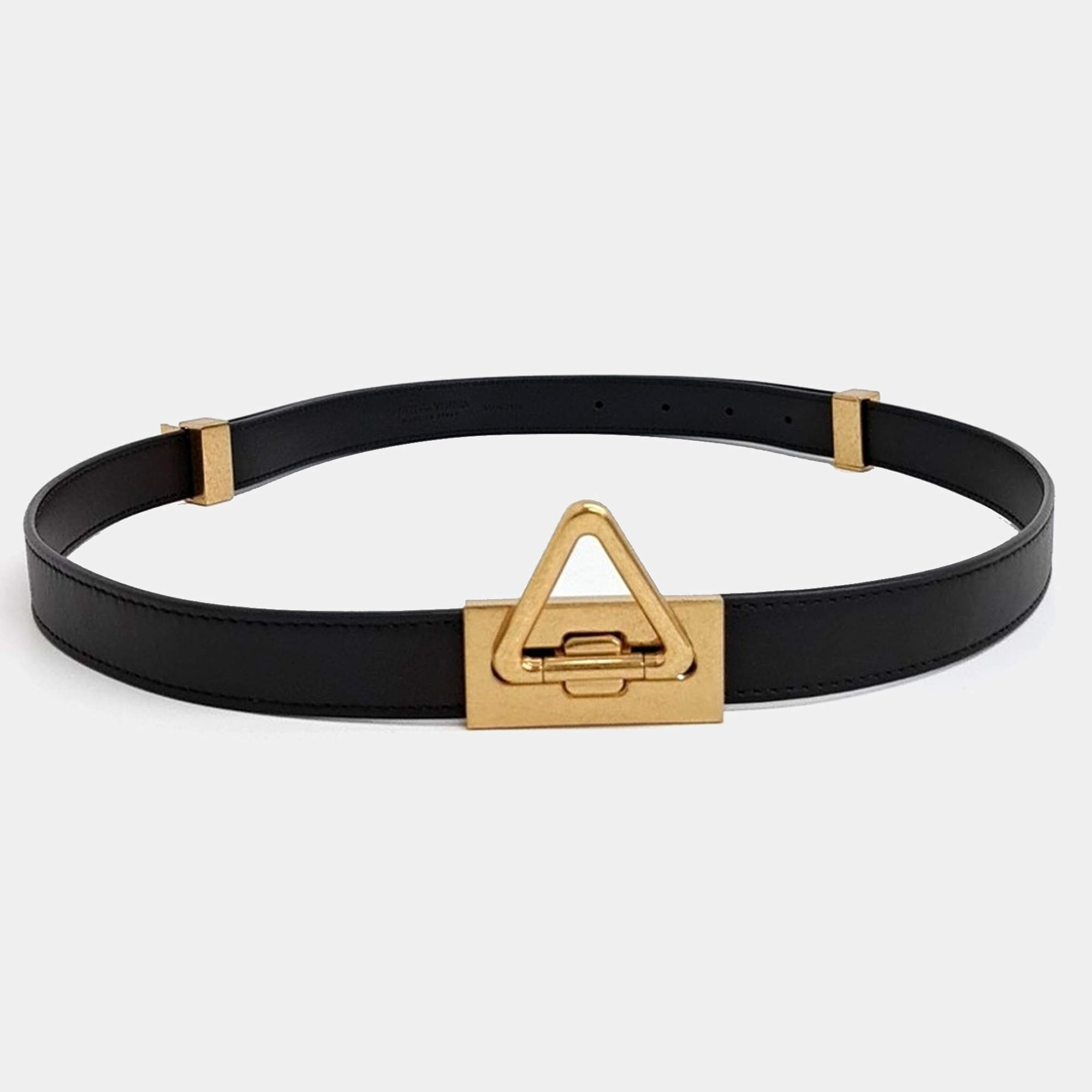 Pre Owned Bottega Veneta Dark Brown Leather belt