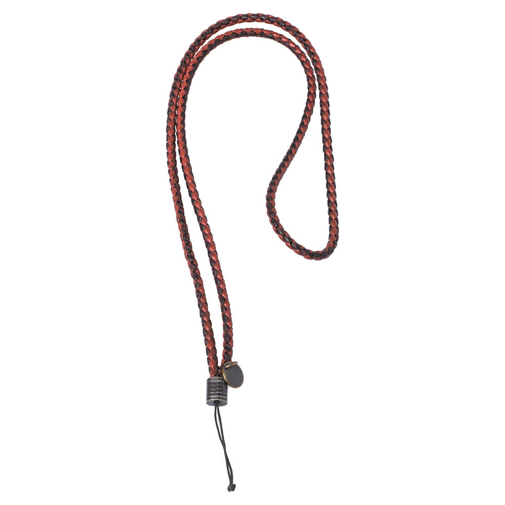 Bottega Veneta Brown/Cinnamon Intrecciato Leather Phone Strap