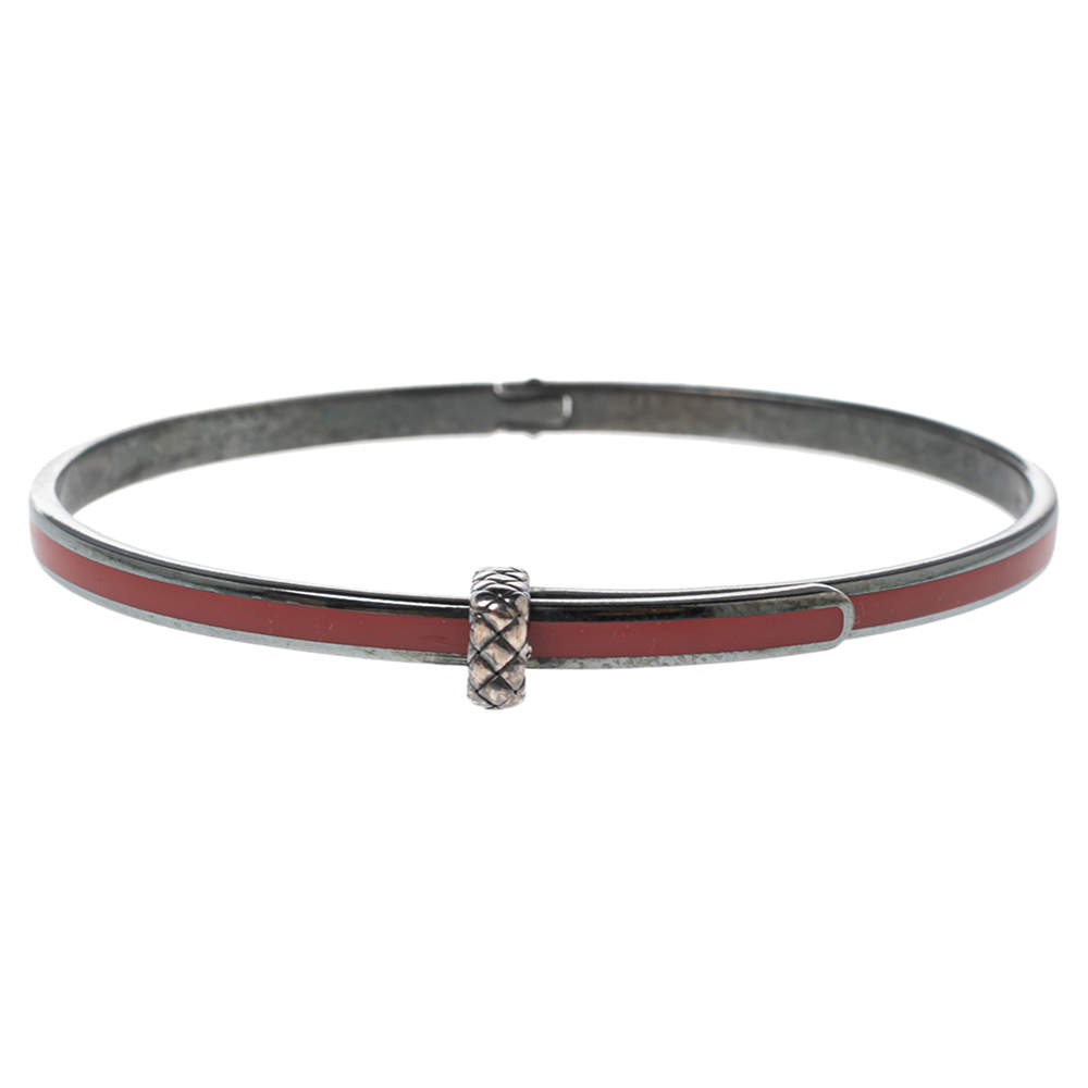 مملوكة مسبقًا سوار بوتيغا فينيتا إيناميل أحمر فضة إسترليني