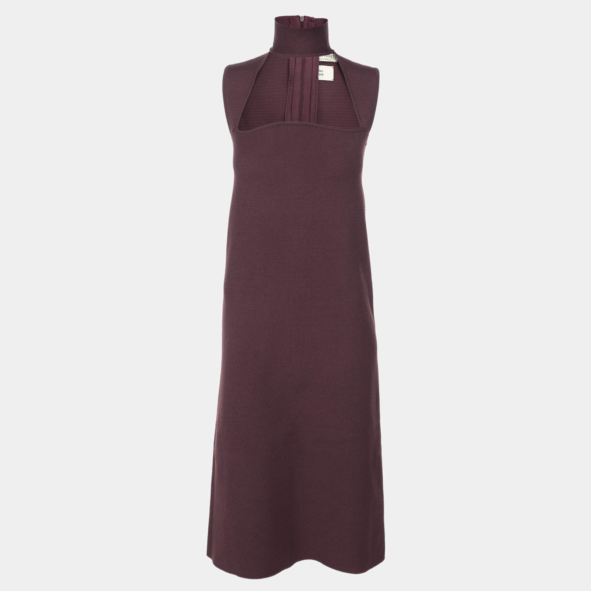 Bottega Veneta Purple Rib Knit Midi Dress XS