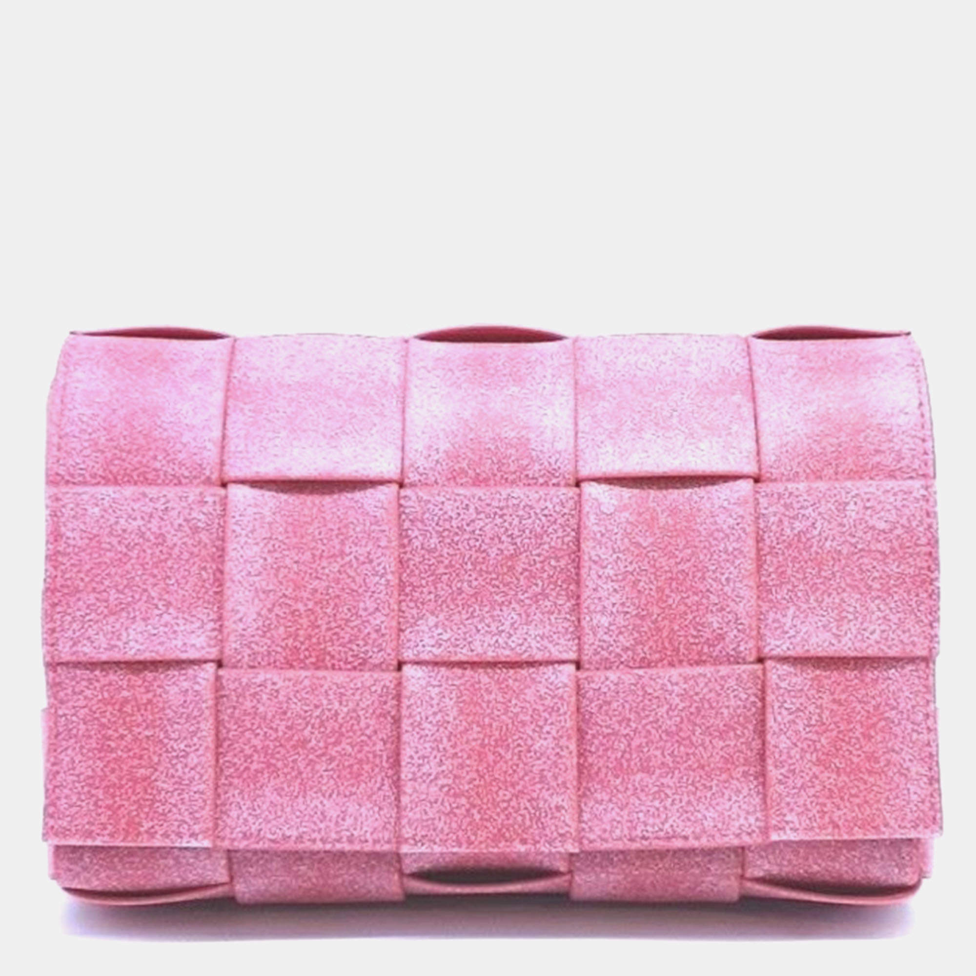 Bottega Veneta Pink Rubber Cassette Shoulder Bag