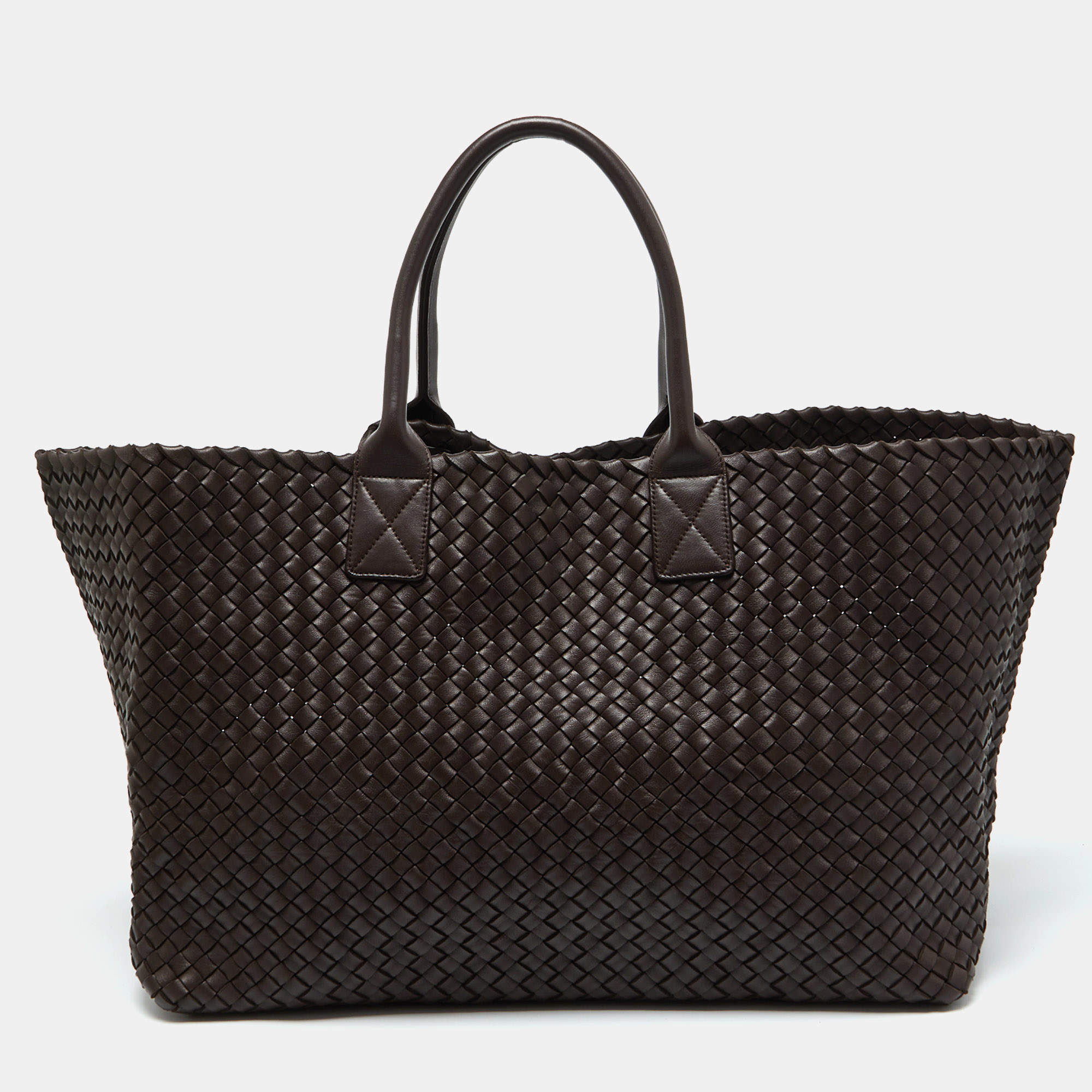 مملوكة مسبقًا Bottega Veneta Brown Intrecciato Leather Limited Edition 337/500 Cabat Tote