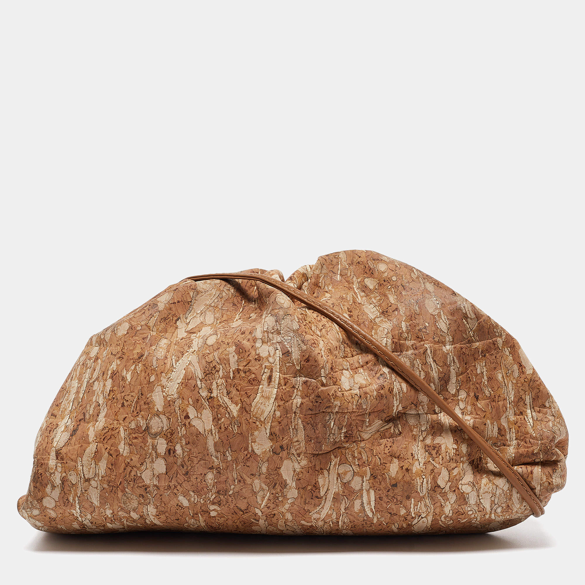 Pre Owned حقيبة بوتيغا فينيتا ميني ذا باوتش جلد بيج