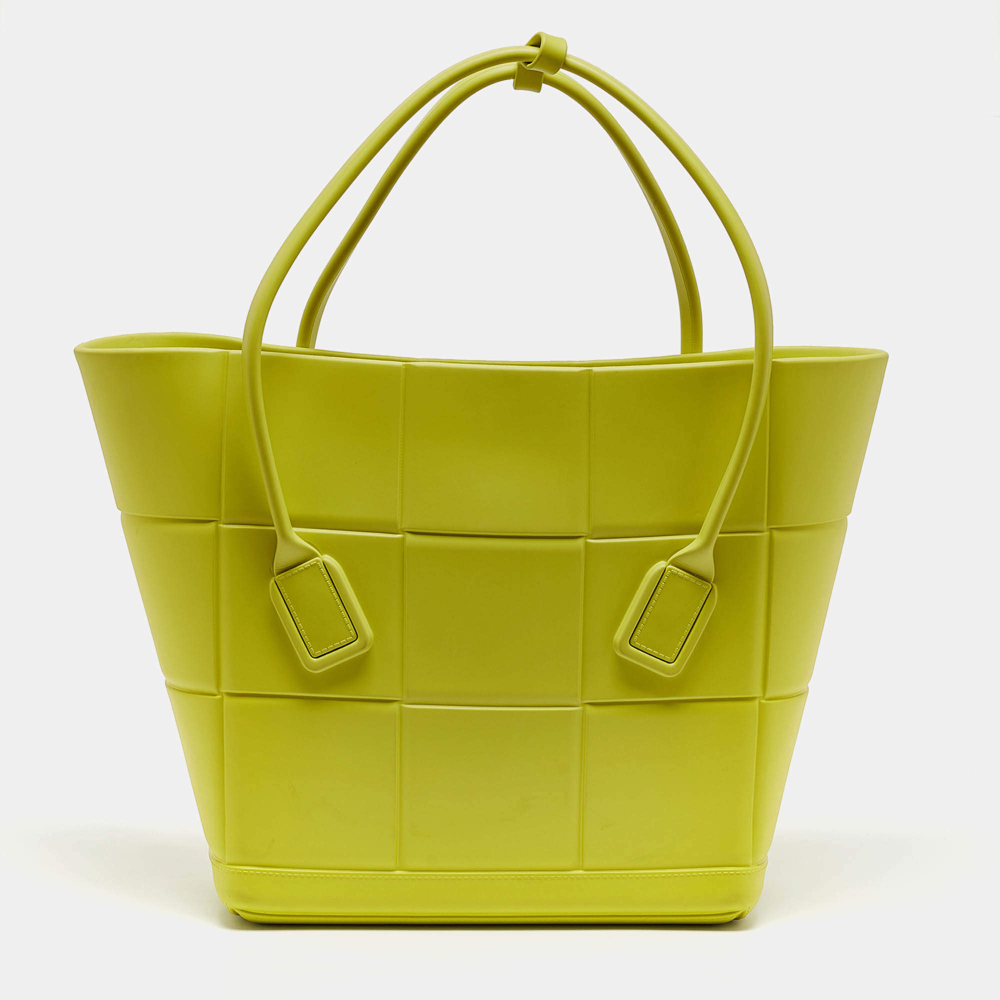 Bottega Veneta Yellow Rubber Large Arco Tote