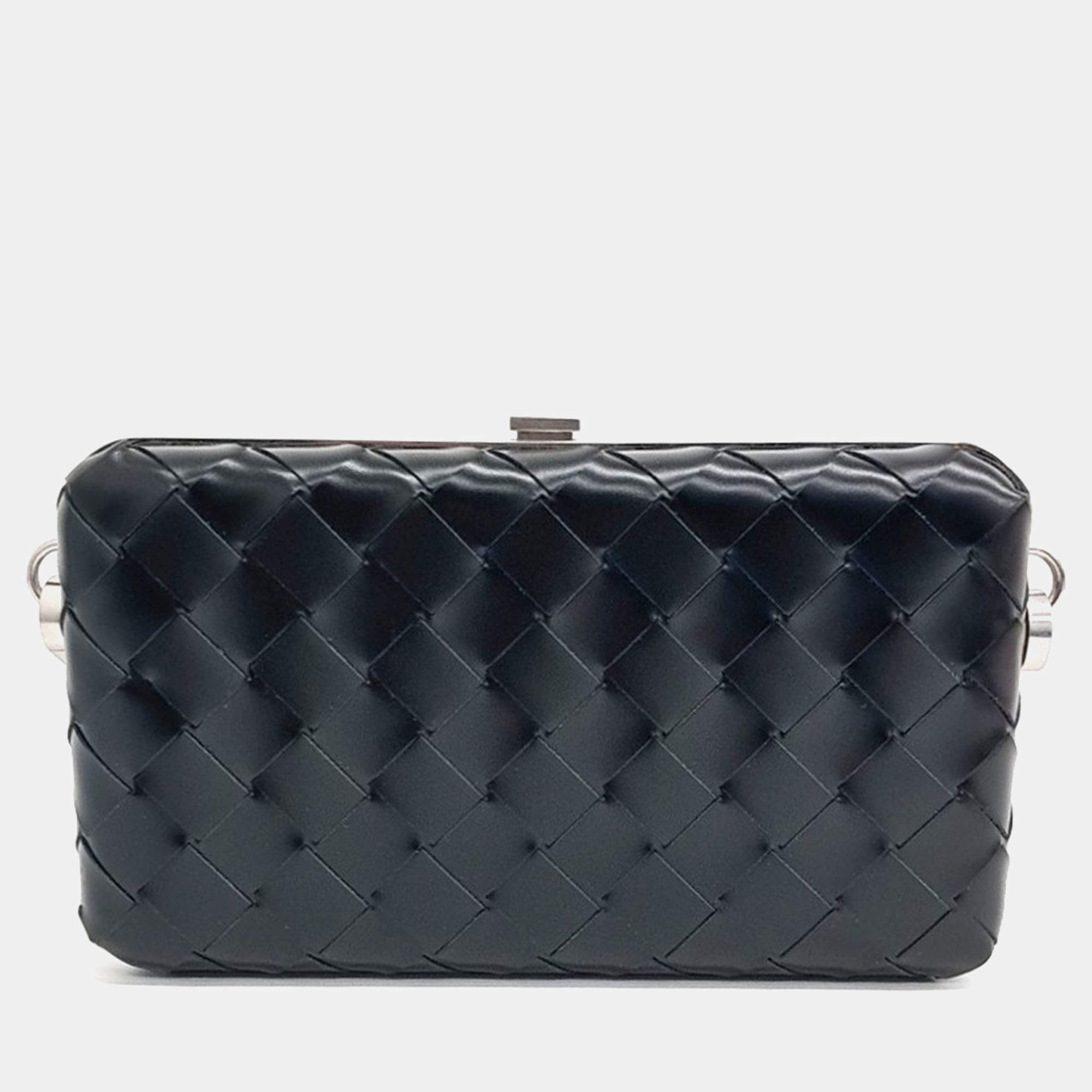 Bottega Veneta Black Leather Crossbody Bag