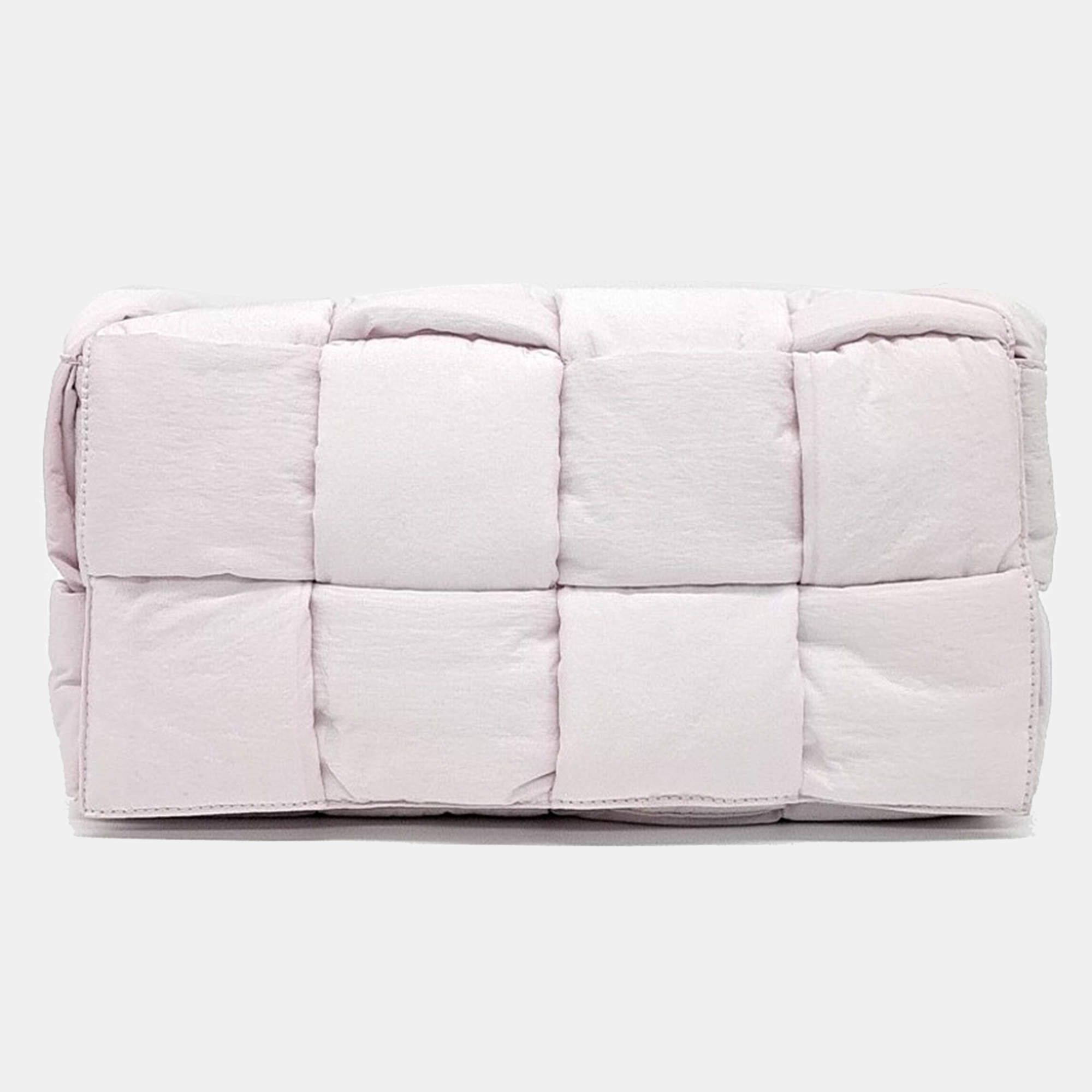 Bottega Veneta Pink Fabric Padded Tech Cassette Bag