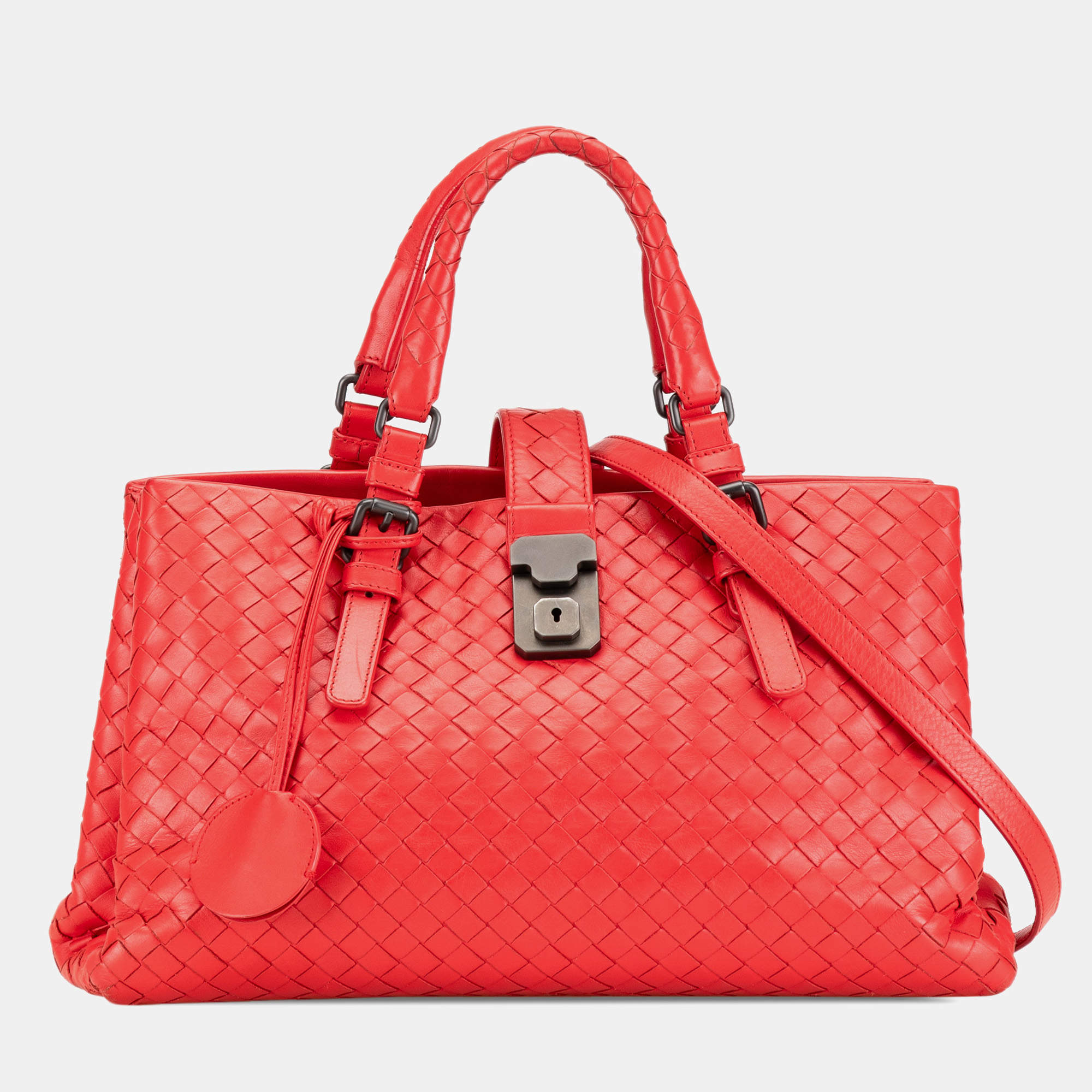 Bottega Veneta Red Small Intrecciato Roma