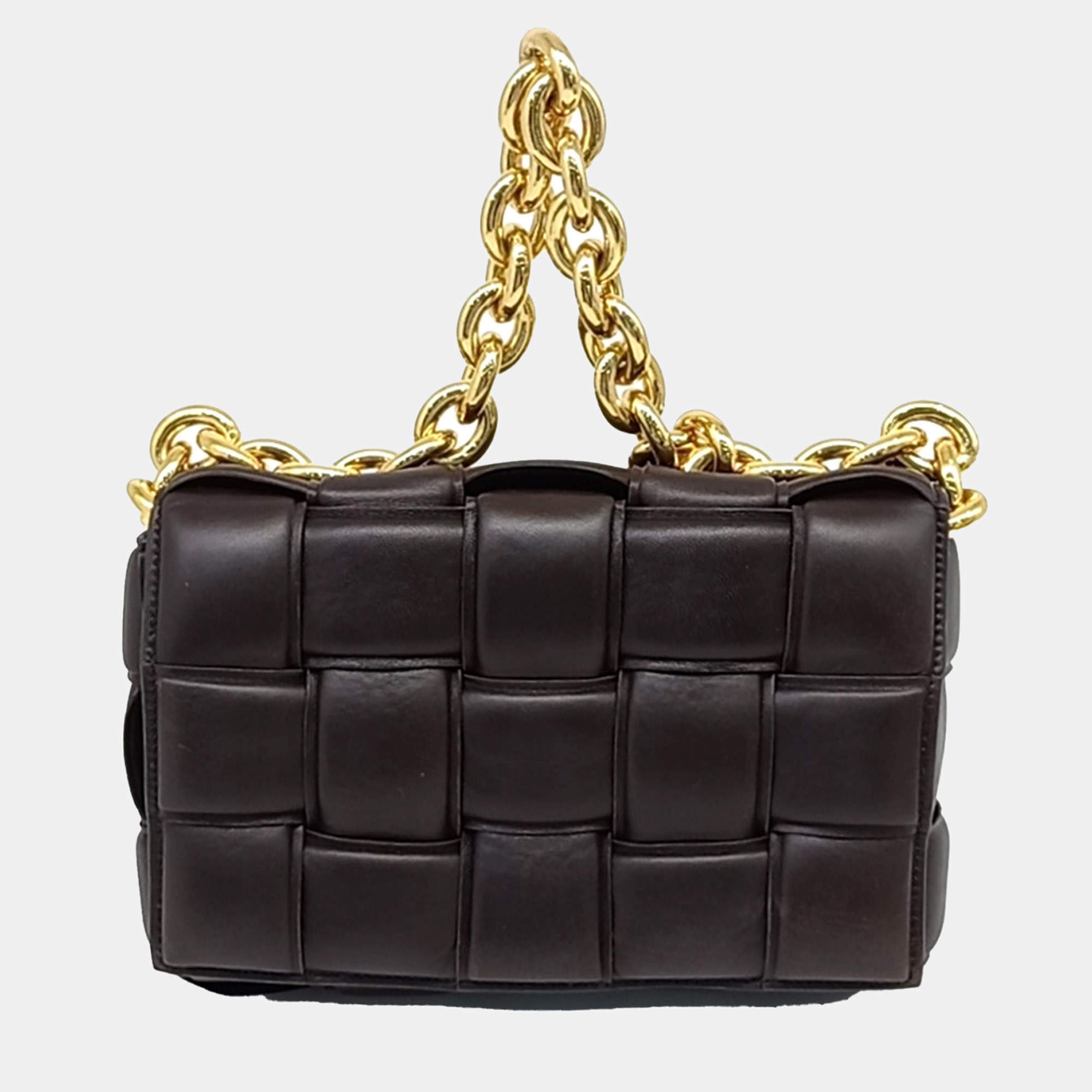 Bottega Veneta Brown Leather padded chain cassette bag